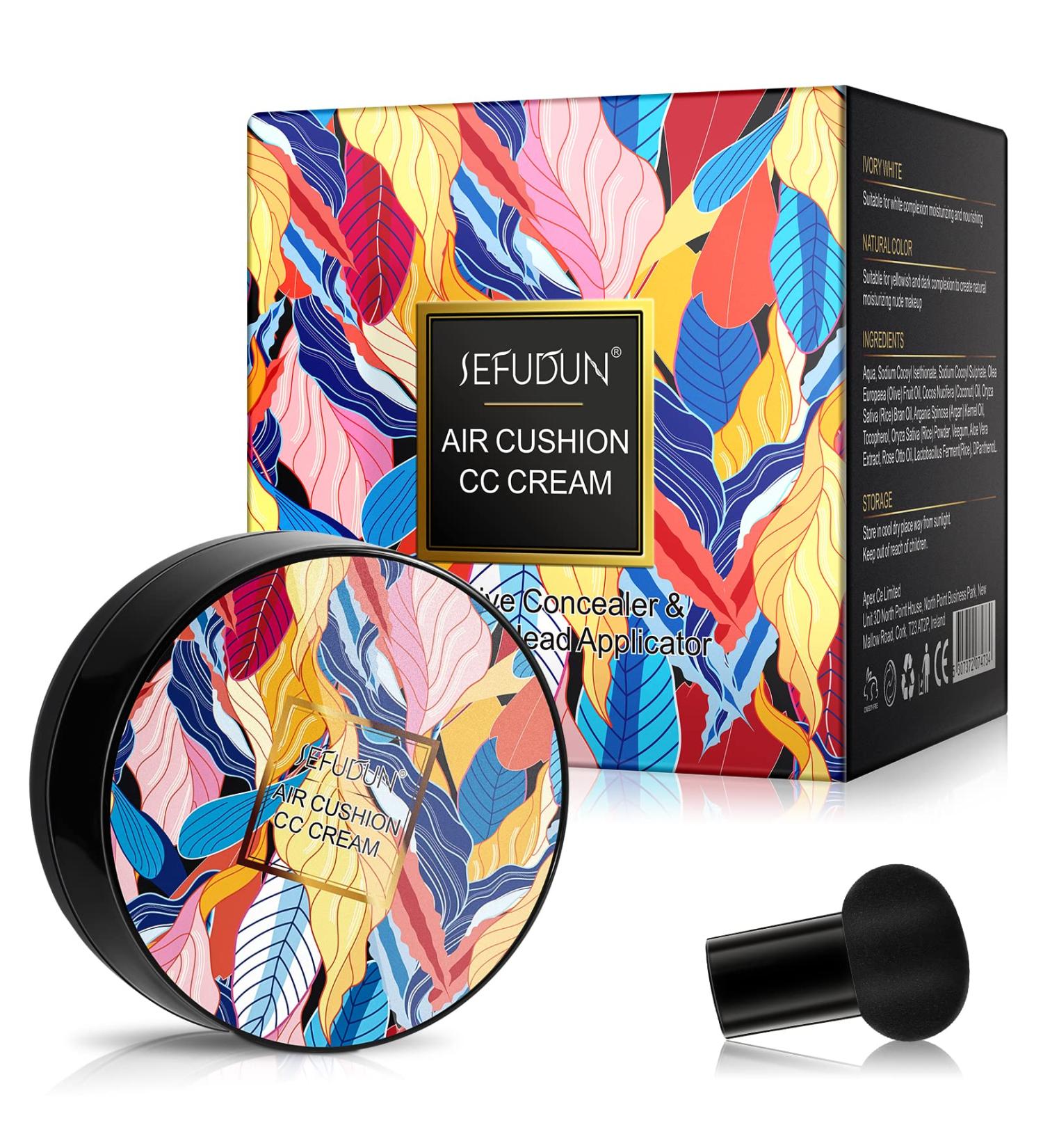 Mushroom Head Air Cushion CC Cream - Long Lasting Moisturizing Concealer & Makeup Sponge for All Skin Types | International Shipping - Buy Online on GoSupps.com