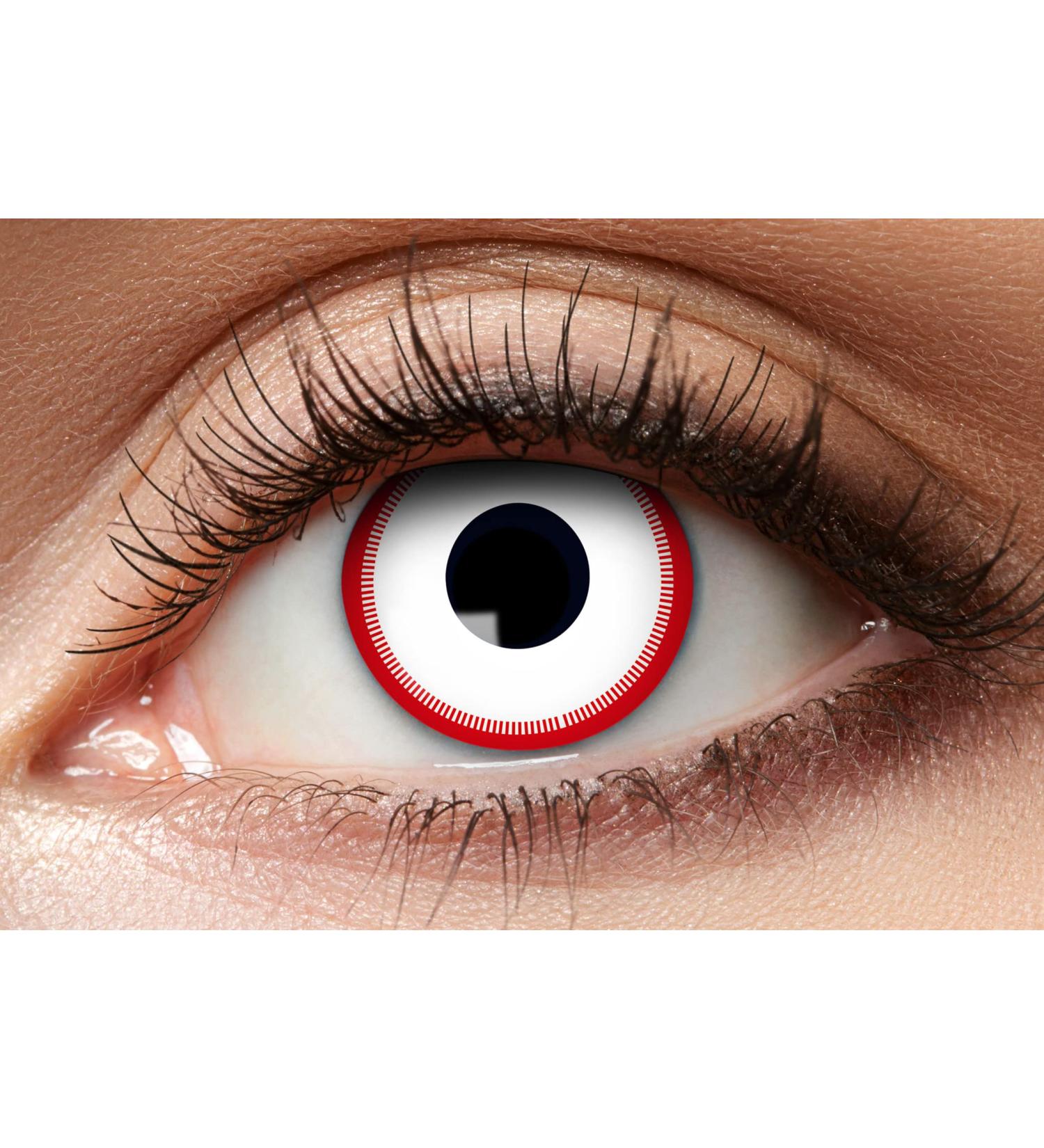Shop Balinco Colored Contact Lenses - Cyber White & Red | Costume Accessories for Cosplay Halloween Festivals & Parties - Buy Online on GoSupps.com