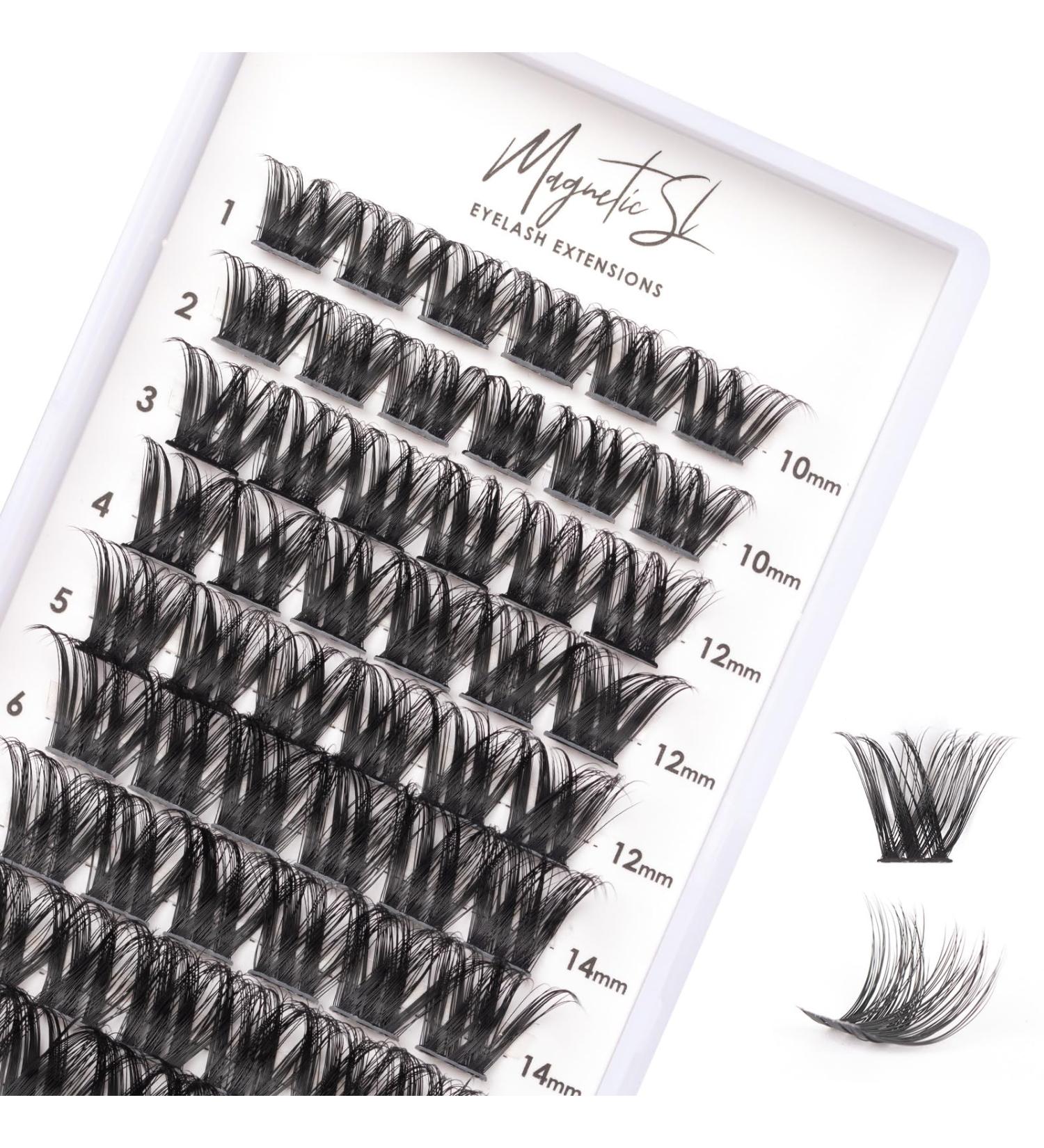 72 PCS D Curl 3D False Individual Cluster Lashes - Reusable Natural Look Soft Eyelashes - DIY Eyelash Extensions - 10-16MM - Dramatic Effect - Buy Online on GoSupps.com