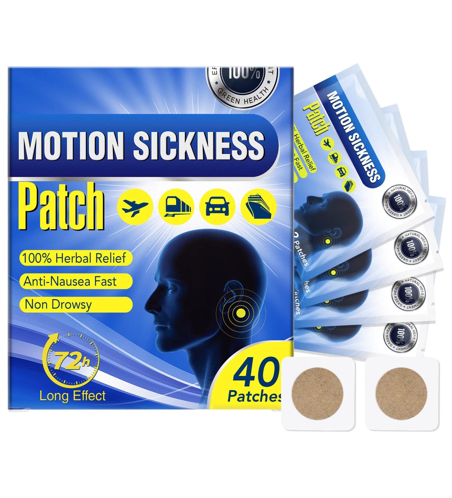 CLOXENY Motion Sickness Patches 40 Count Non-Drowsy Relief for Cruise, Dizziness & Vertigo - Sea Sickness Patch for Kids & Adults - Buy Online on GoSupps.com
