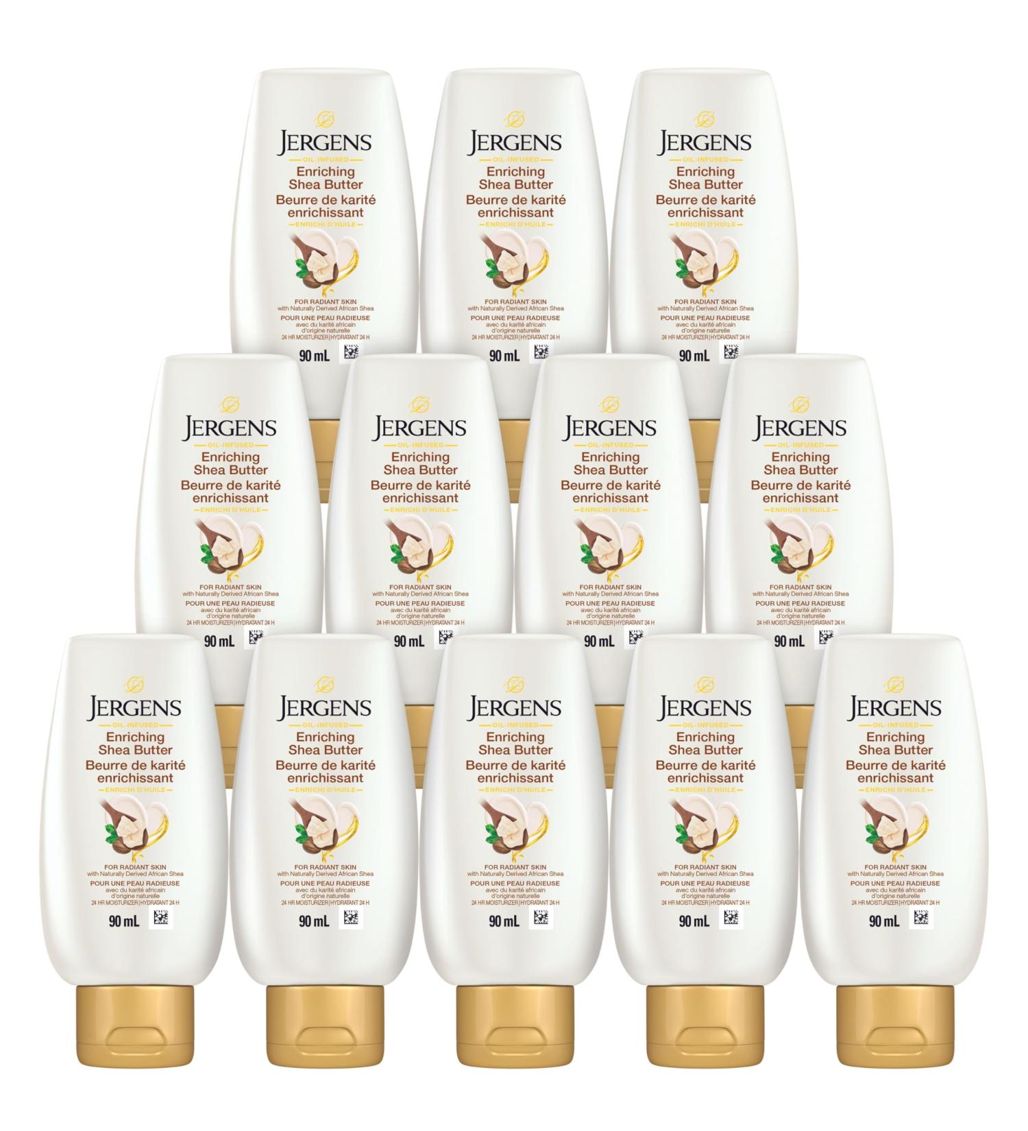 Jergens Travel Size Enriching Shea Butter Moisturizer & Body Lotion for Dry Skin (case pack 12 x 90 mL) Travel size - case - Buy Online on GoSupps.com