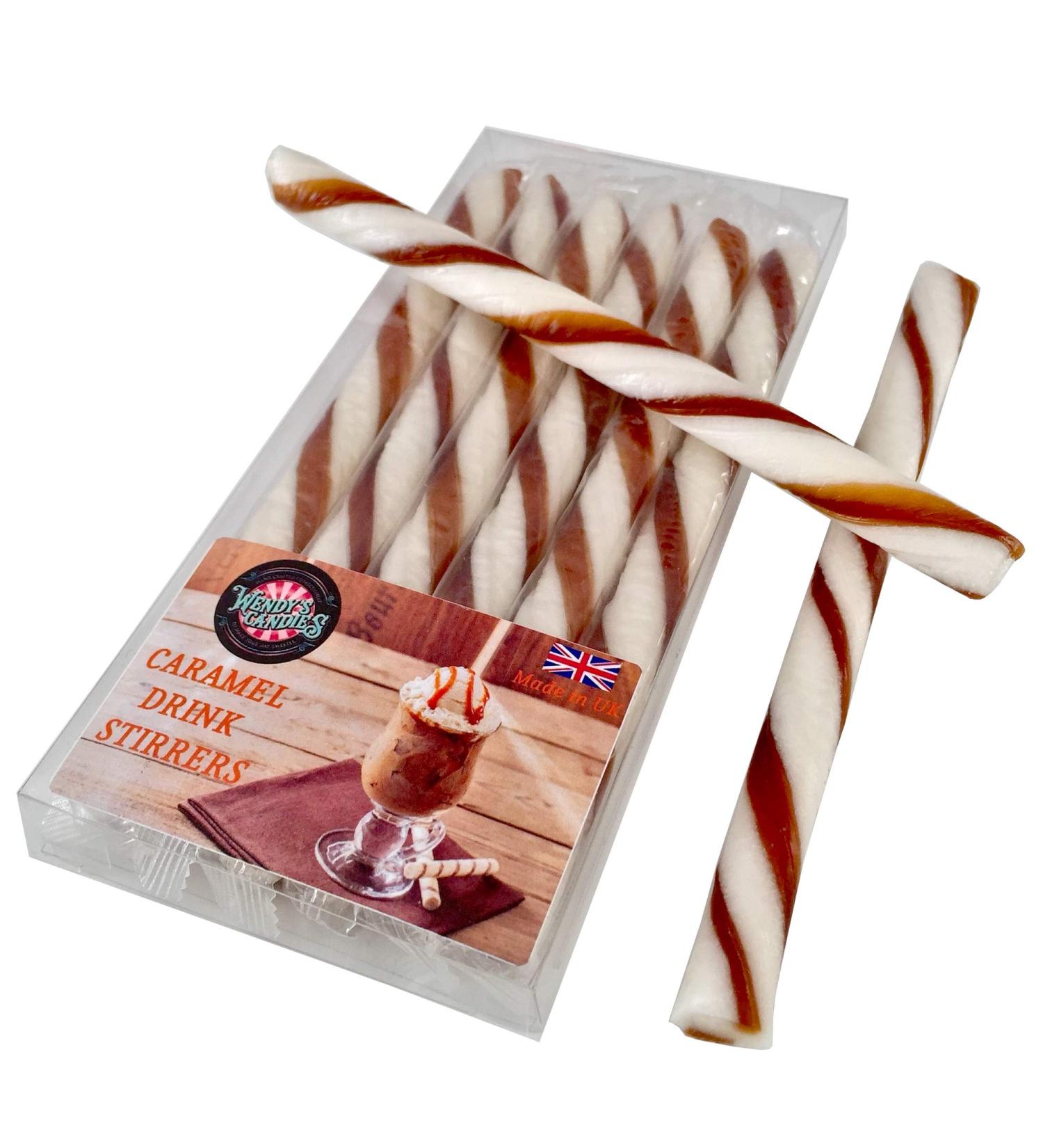Wendy's Candies - Foodie Flavour Caramel Coffee Stirrer - hot Chocolate stirrers - Edible Candy Stick - Boiled Sweets Like Candy Canes Sweets - Tea Stirring Sticks - Rock Sugar Candy Melts - Ref SCA - Buy Online on GoSupps.com