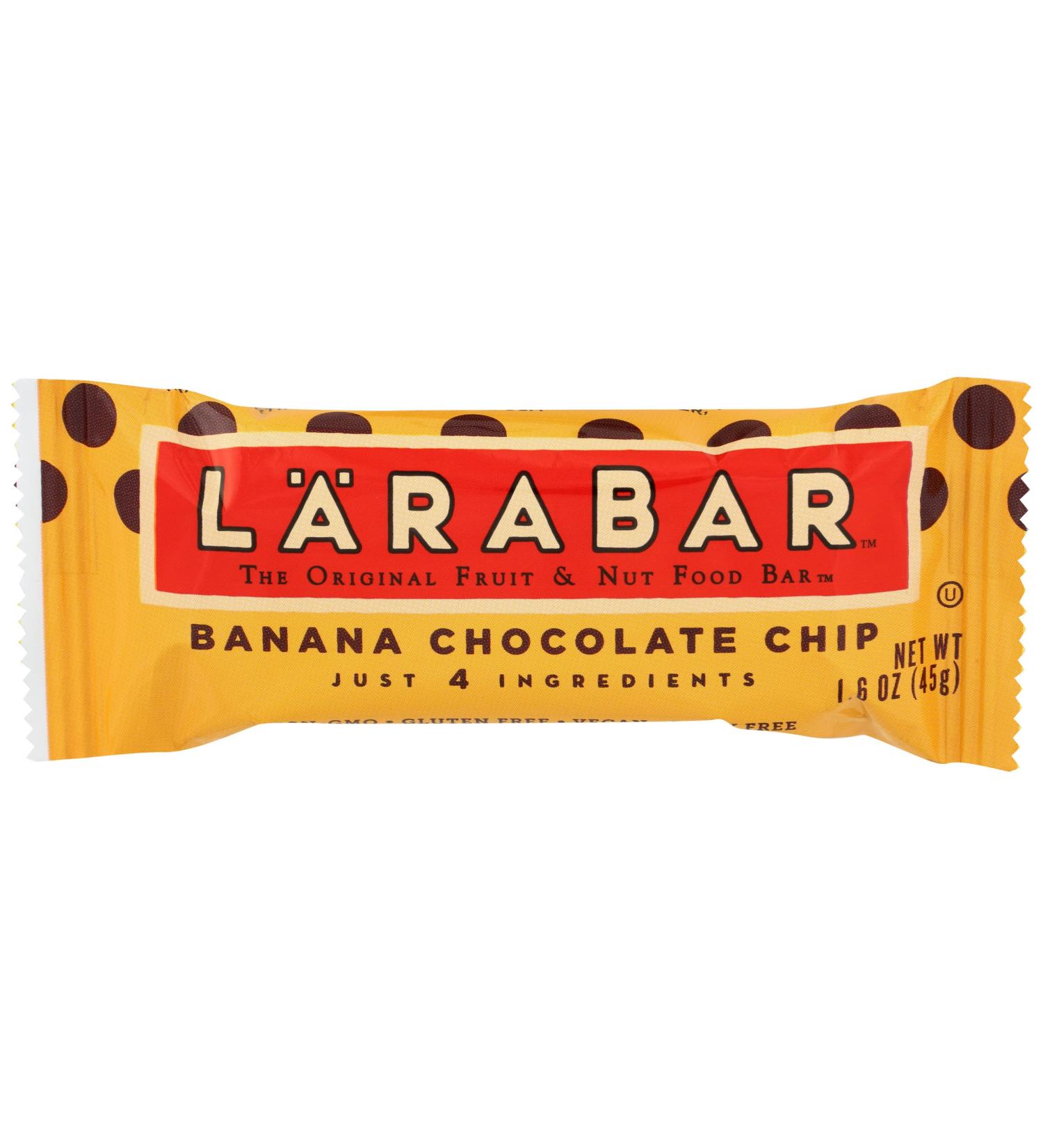 LARABAR Banana Chocolate Chip Bar 1.6 oz - Delicious Gluten-Free Snack - Buy Online on GoSupps.com