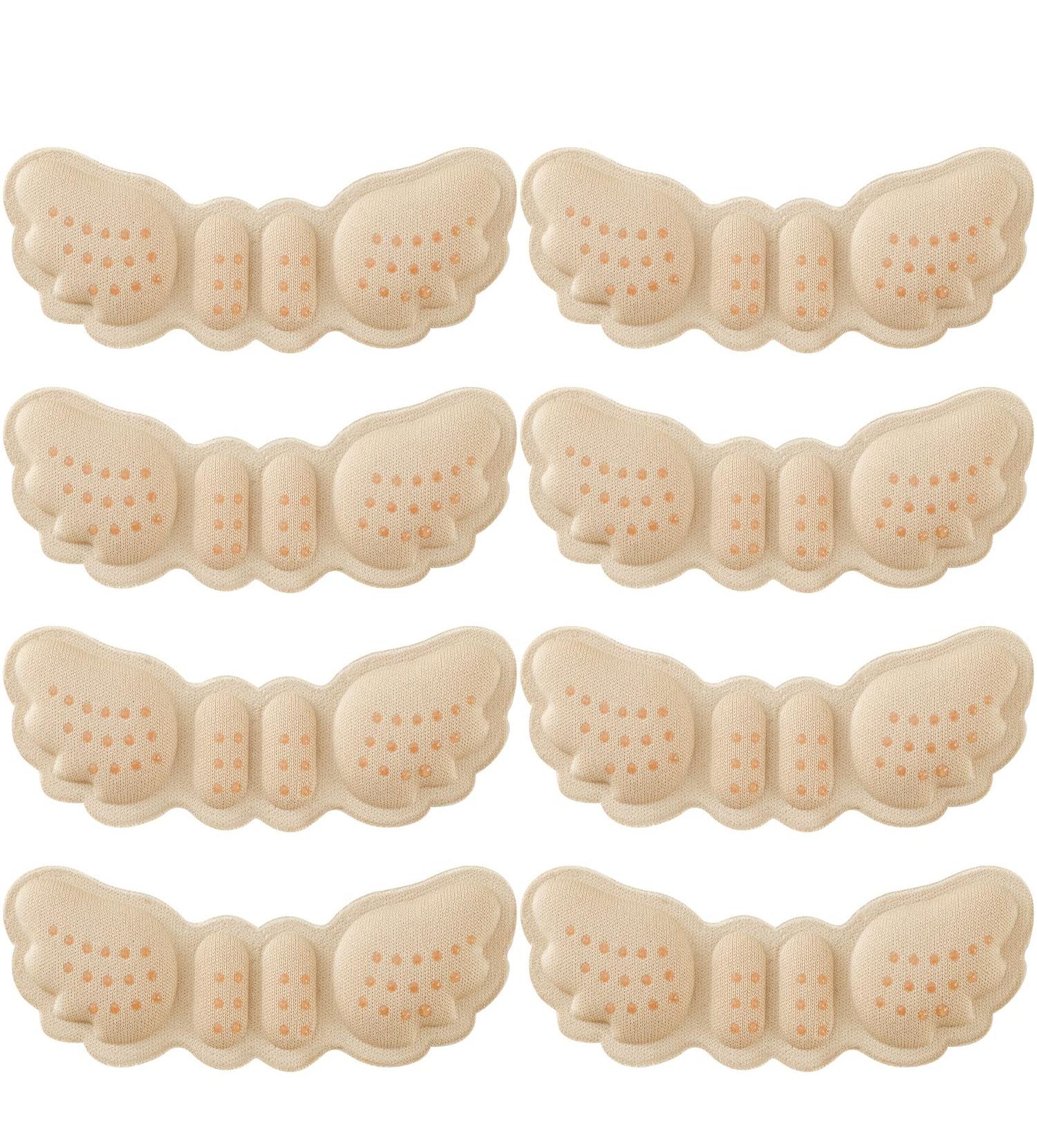8PCS Beige Heel Cushion Pads for Loose Shoes - Adhesive Inserts for High Heels - Reusable Heel Guards Liners to Improve Shoe Fit - Buy Online on GoSupps.com