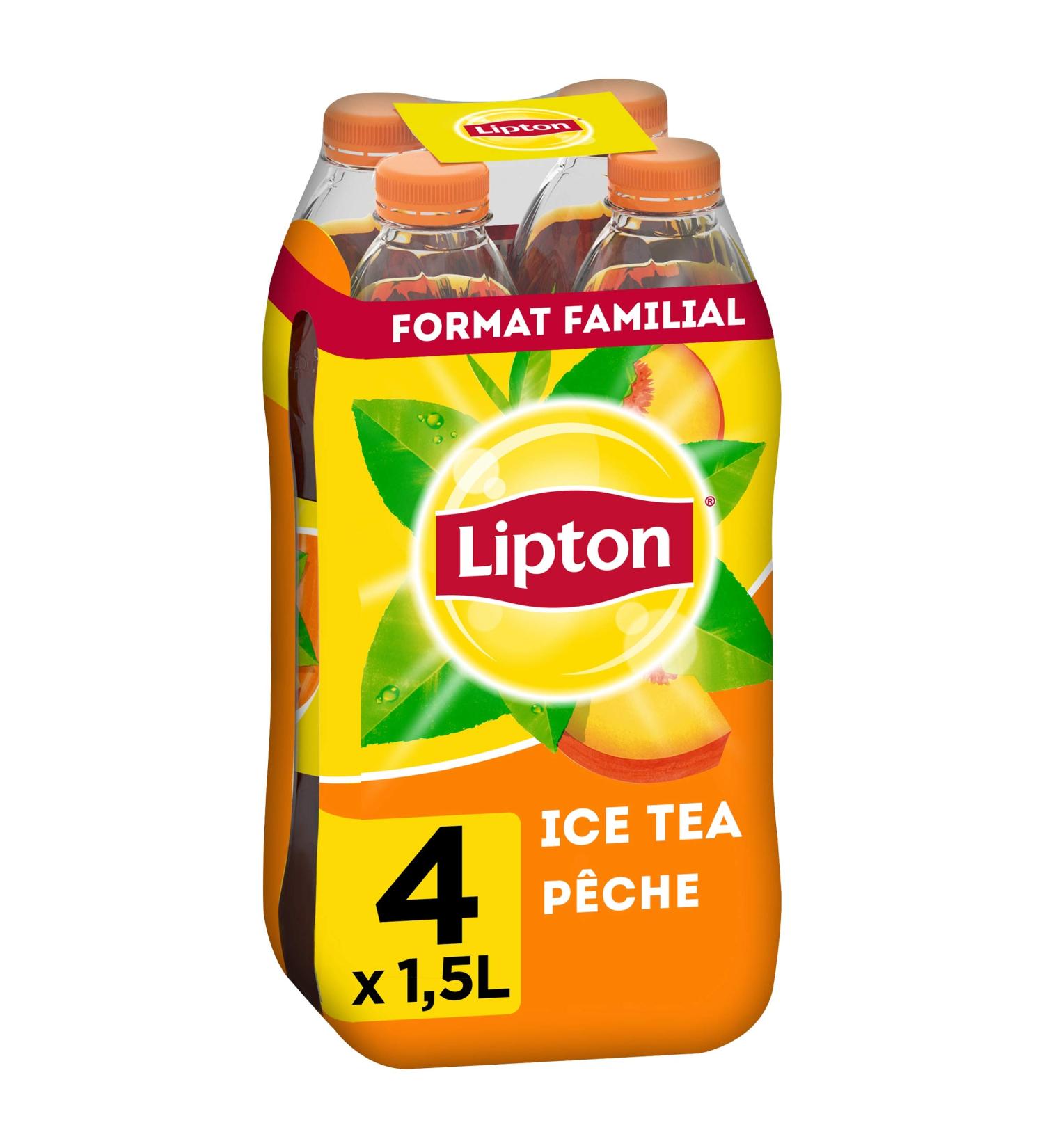  Lipton Lipton Ice Tea Peach Flavor Iced Tea 4 x 1.5 L - Buy Online on GoSupps.com