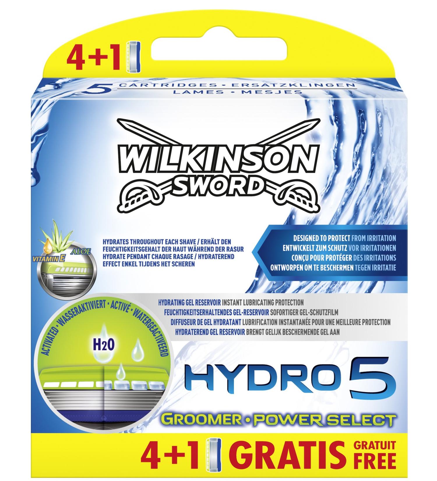 Wilkinson Sword Hydro 5 Groomer & Power Select Razor Blades - 4 + 1 Pack for Men | Superior Shaving Experience - Buy Online on GoSupps.com