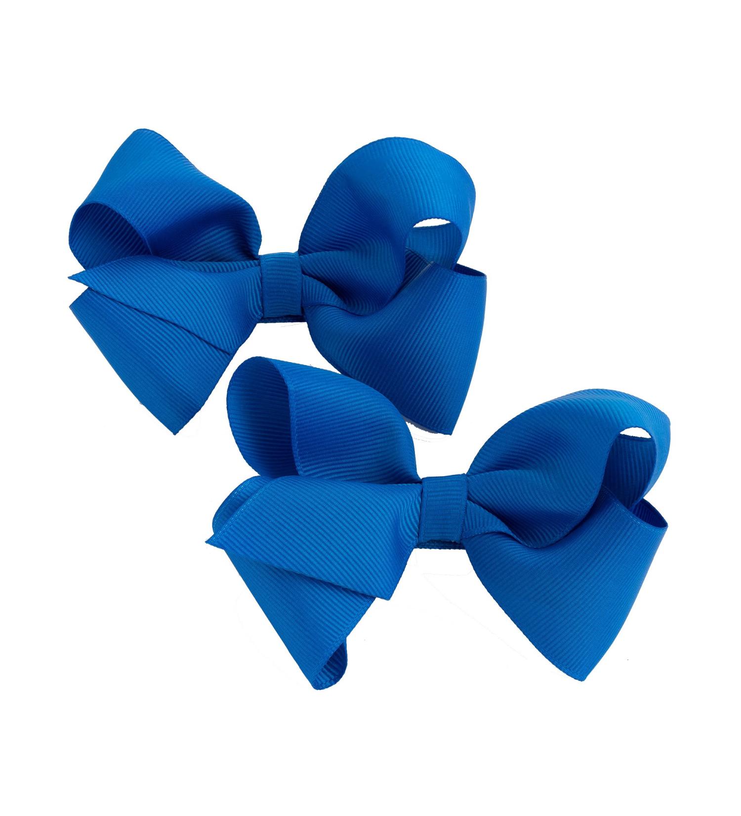 GIZZY Girls Two Piece Royal Blue Bows Hair Clip Set.