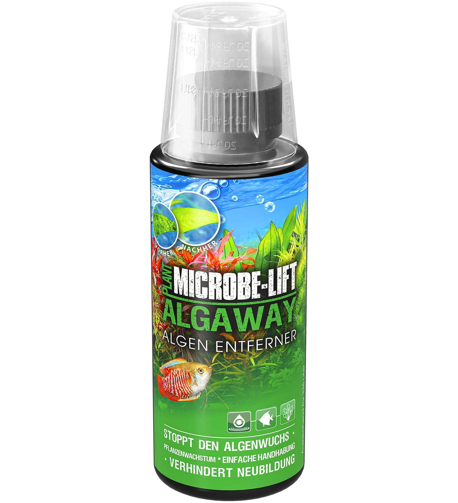 Microbe-Lift Algaway 118ml - Fast & Effective Algae Shredder for Freshwater Aquariums - Safe for Fish & Plants - Buy Online on GoSupps.com