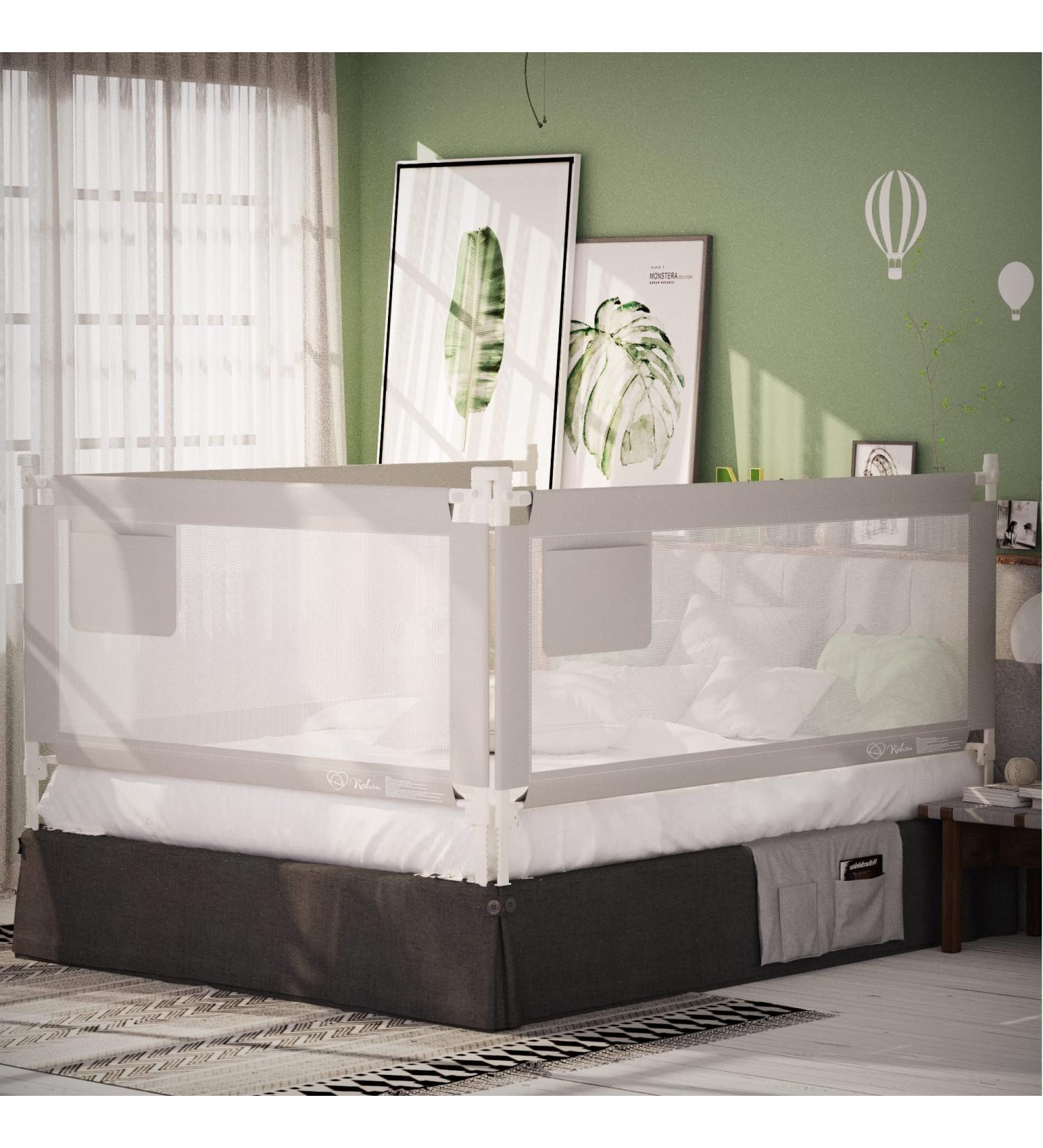 Bed Rails for Toddlers  Toddler Bed Rail for King Size Bed Cribs Twin  Double  Full size Queen Bed  Extra Tall and Long Baby Bed Rail Guard for Box Spring and SlatsKASHAN (Grey 79L*27H inch 1 piece ) 79Inch*27Inch - Buy Online on GoSupps.com