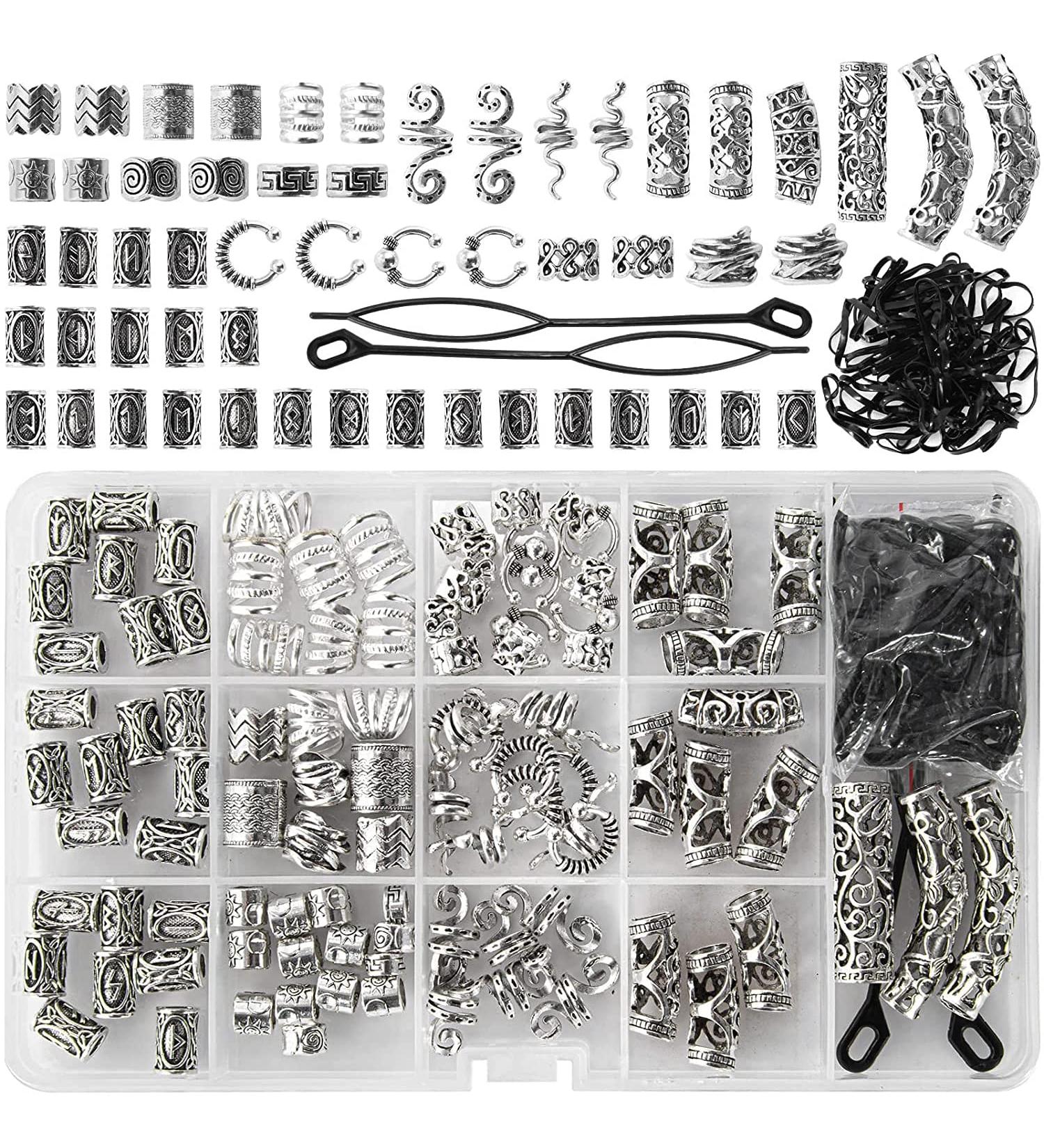 152 Pieces Dreadlocks Jewelry & Hair Accessories | Decorative Locs Beads for Women - Imitation Wooden & Metal Styles - Buy Online on GoSupps.com