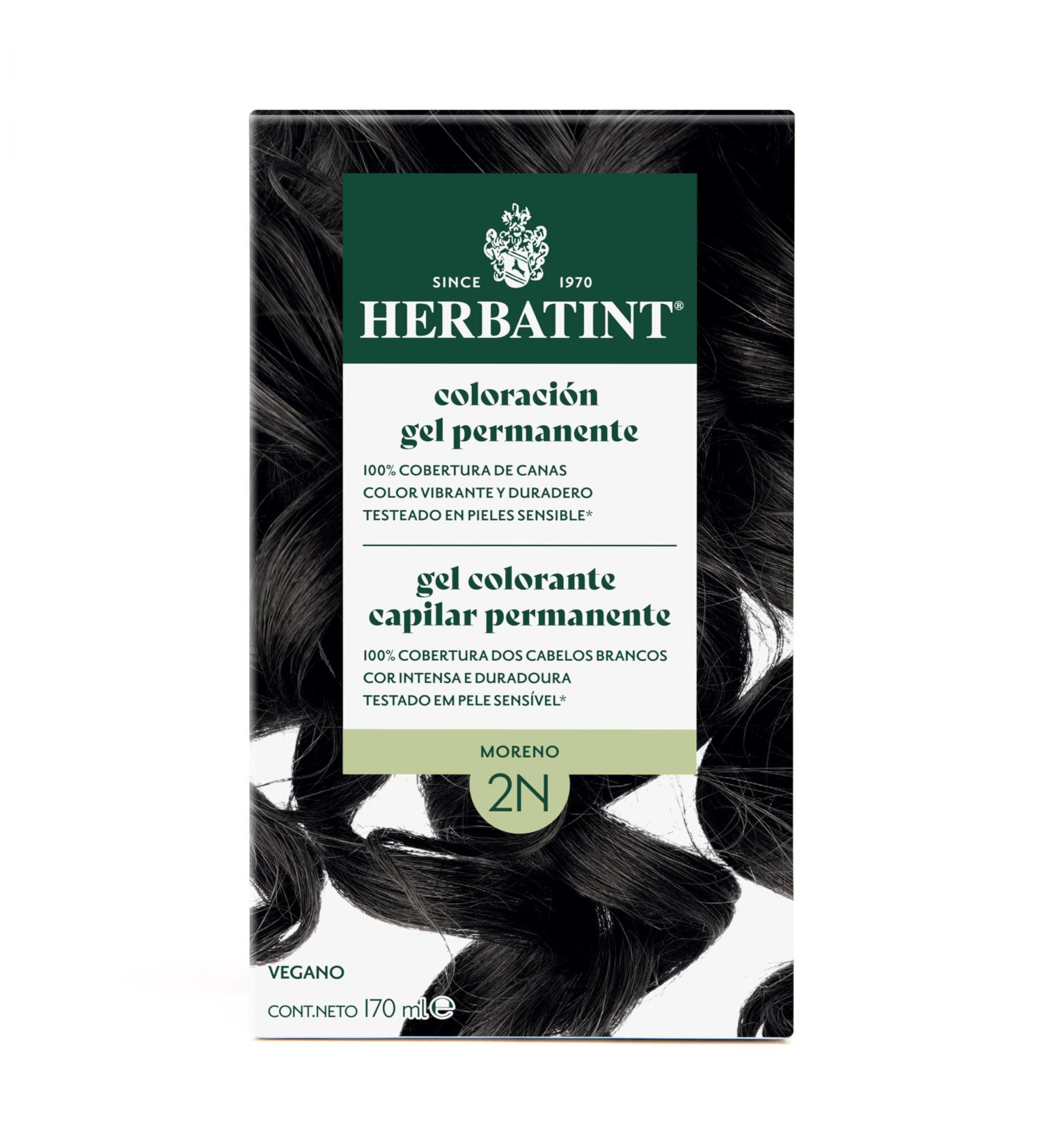  Herbatint Herbatint 2N Brown Permanent Gel Hair Color 170 ml Ammonia Free 100% Grey Coverage for Sensitive Skin with 8 Organic Natural Extracts - Buy Online on GoSupps.com