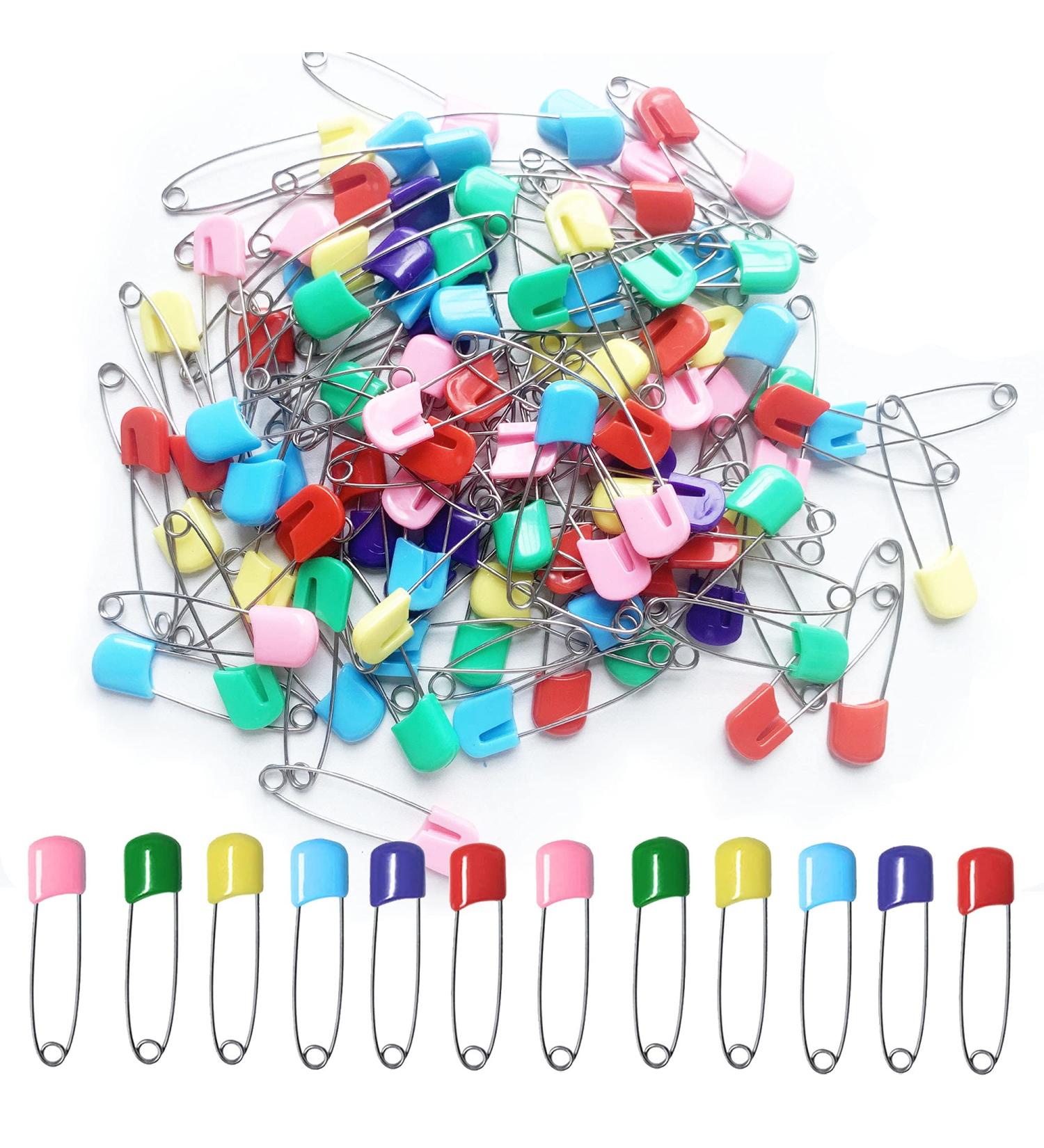 100 Pieces Diaper Pins 2.2 inch Baby Safety Pins Long Plastic Head Safety Pin with Locking Closures Plastic Head Cloth Diaper Pins Stainless Steel Nappy Pins Plastic Head Safety Pin - Buy Online on GoSupps.com