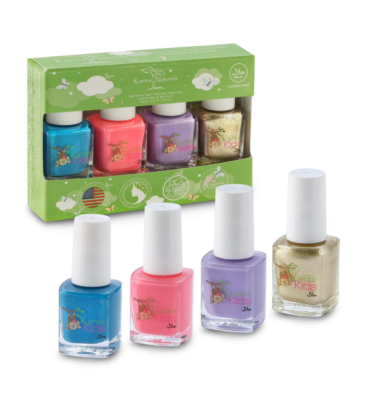Karma Organic Certified Halal Kids Set - Vegan & Cruelty-Free Nail Polish (Pack of 4) - Buy Online on GoSupps.com
