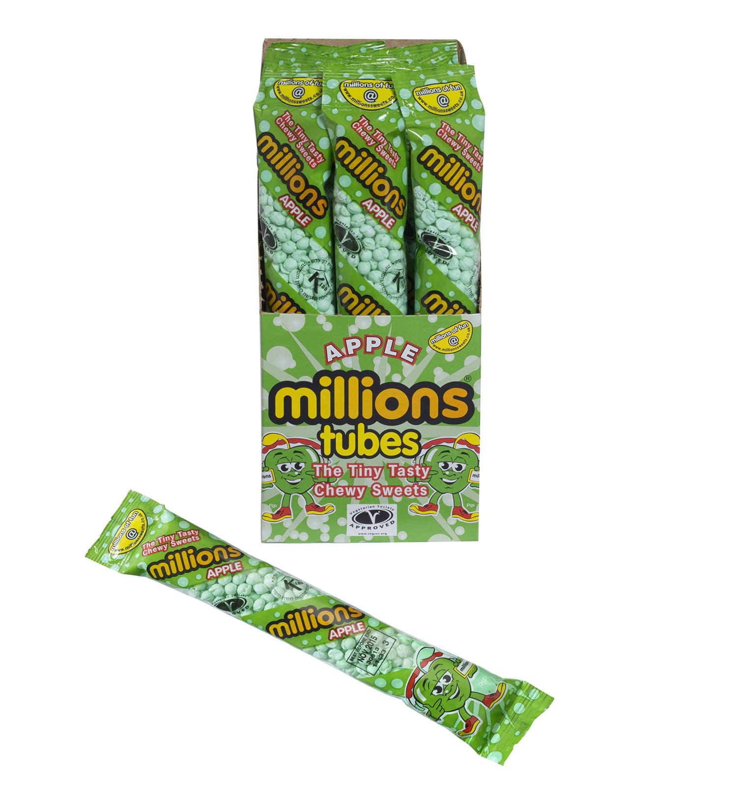 Millions Millions of Apple Tubes 65g (pack of 12)