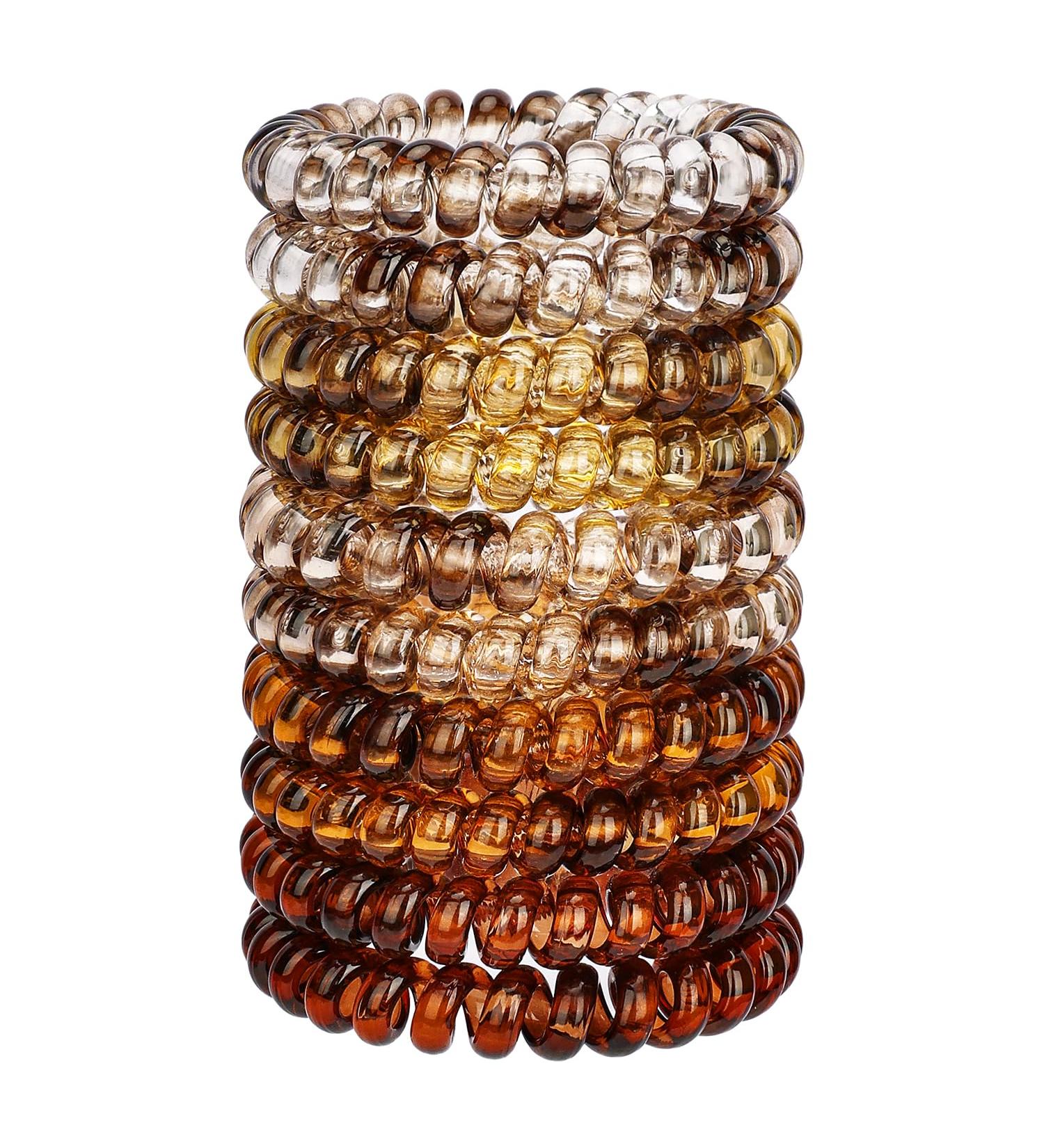 Jesslab Spiral Hair Ties - 10 PC Traceless No-Damage Hair Accessories for Women & Girls - Color Sorted Ponytail Holders - Buy Online on GoSupps.com