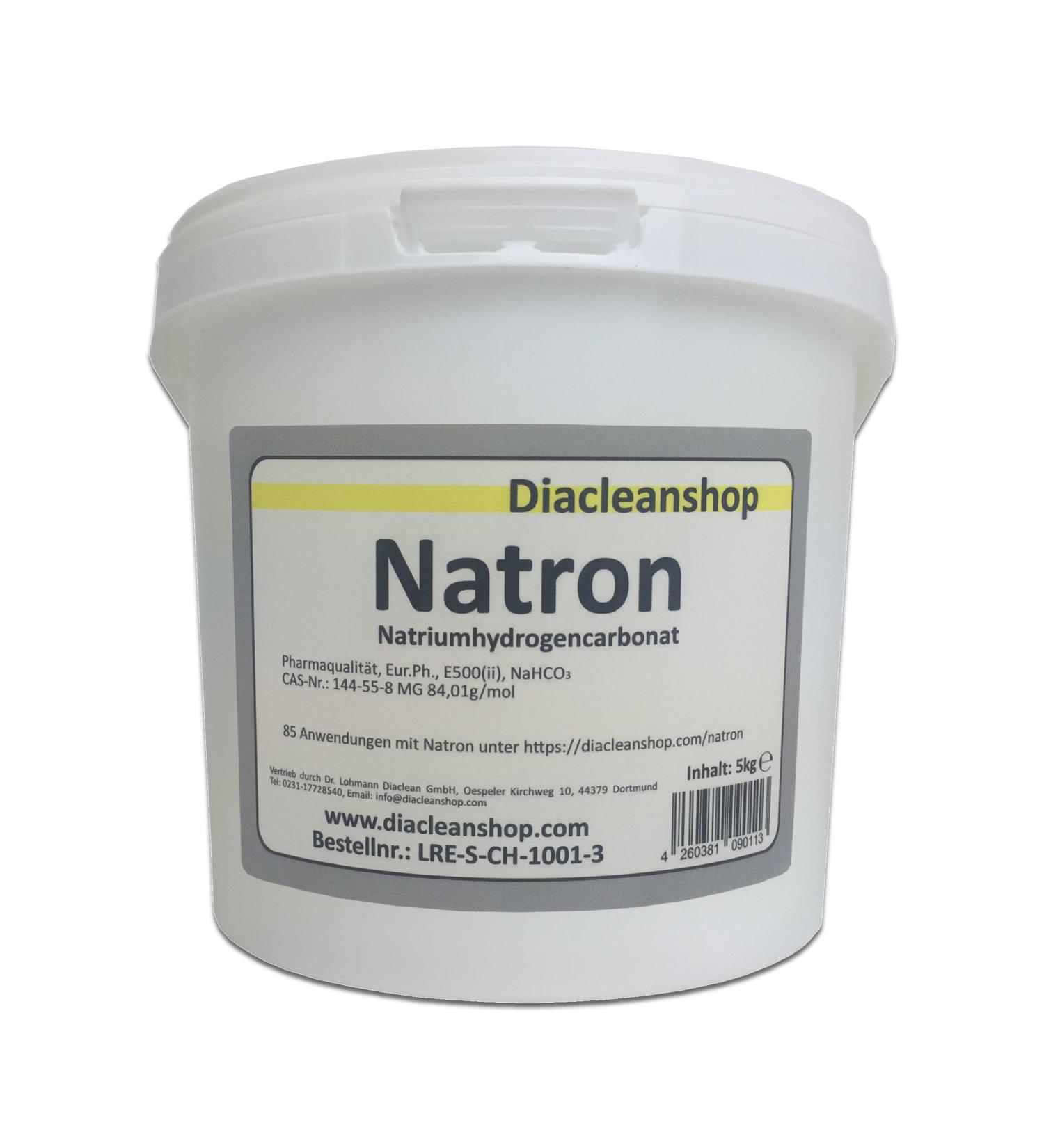 DiaCleanShop Natron Powder 5kg - Premium Baking Soda for Kitchen Household & DIY - German Pharmaceutical Quality - Buy Online on GoSupps.com