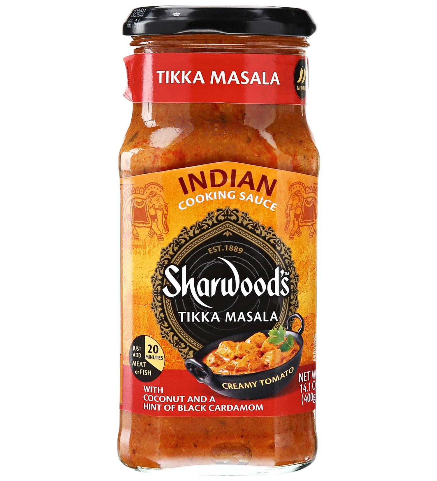 Sharwood Tikka Masala Cooking Sauce 14.1 oz - Authentic Indian Flavor for Easy Cooking - Buy Online on GoSupps.com