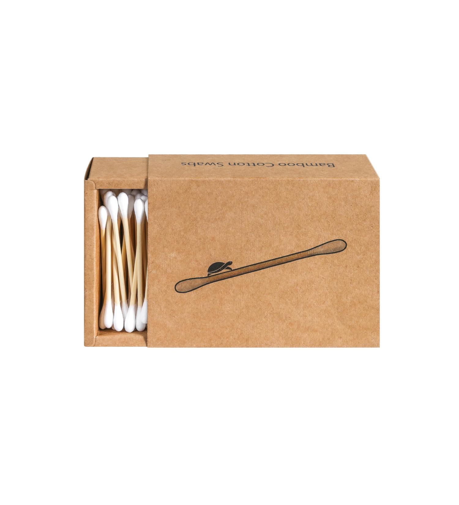 Sea Turtle Bamboo Cotton Swabs - 200 Count Eco-Friendly Vegan & Biodegradable | Organic Double Tip Wooden Ear Sticks - Buy Online on GoSupps.com