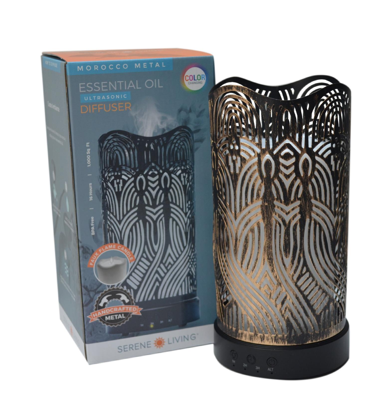 Serene Living Morocco Metal Essential Oil Diffuser | Aromatherapy Elegance for Home & International Shipping - Buy Online on GoSupps.com