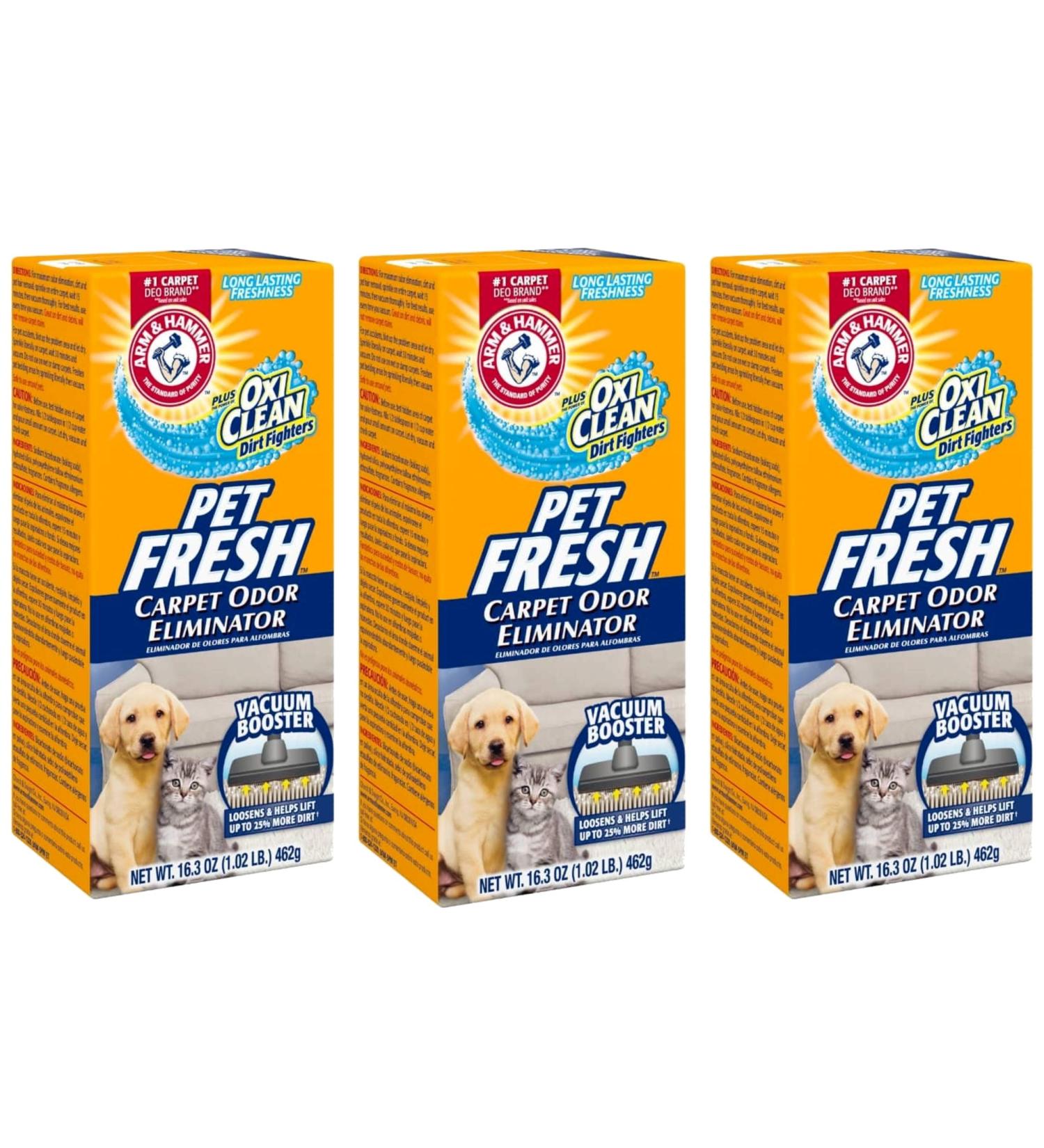 Arm & Hammer Pet Fresh Carpet Odor Eliminator with Oxi Clean Dirt Fighters - 3 Pack (48.9 oz) - Buy Online on GoSupps.com