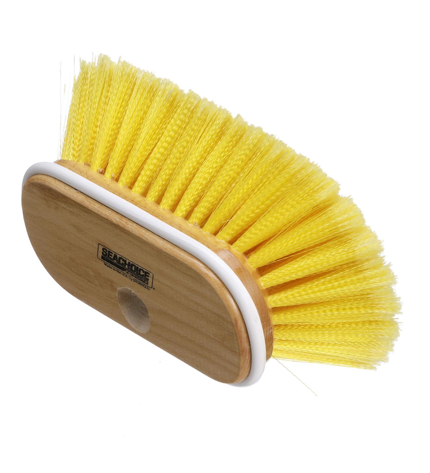 Seachoice 6 Deck Brush with Soft Bristles and Threaded Hole - Wood Block - Buy Online on GoSupps.com