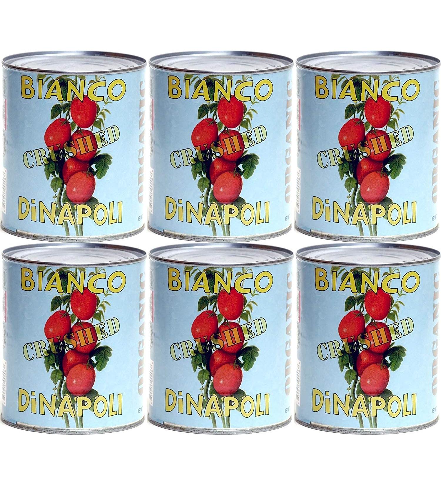 Bianco DiNapoli Organic Crushed Tomatoes, 28 oz (Pack of 6) - California Vine-Ripened Plum Tomatoes - Buy Online on GoSupps.com