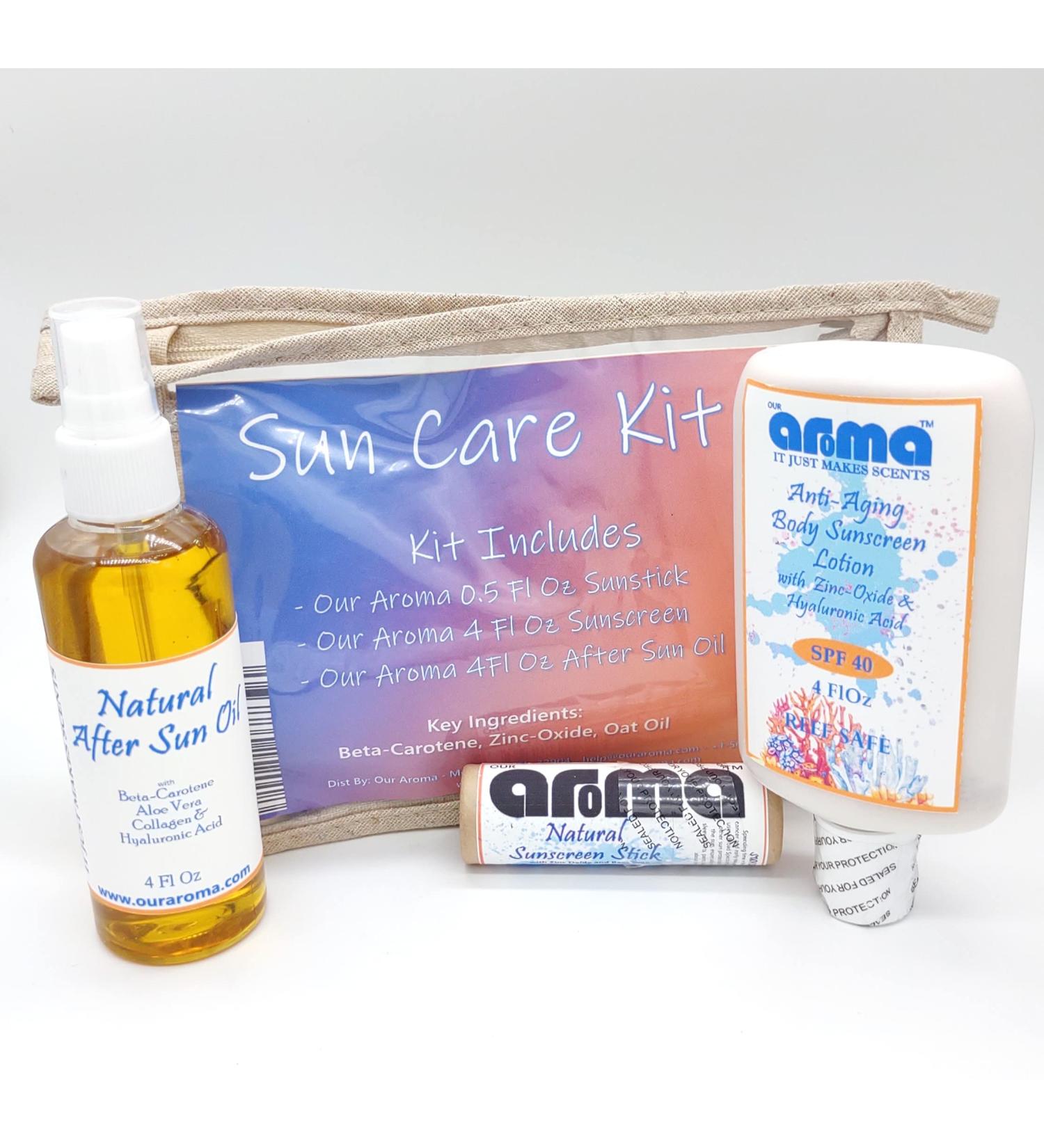 Anti-Aging Sun Care Kit - Natural Sunscreen After Sun Oil & Stick | International Shipping Available - Buy Online on GoSupps.com