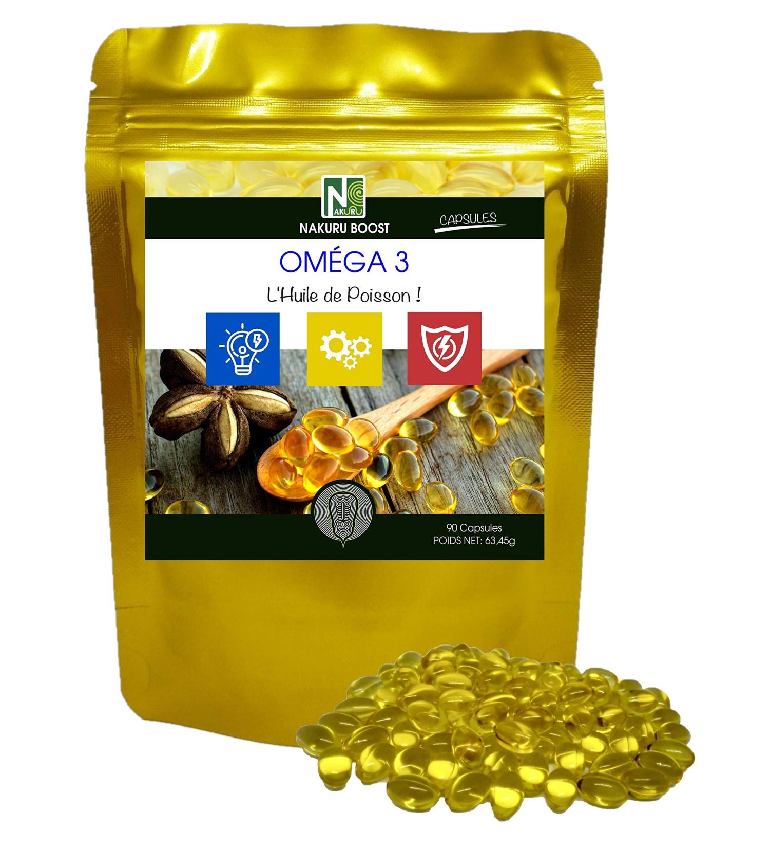 NAKURU | Omega 3 | 90 Capsules of 705mg | Boost Range | Made in France | Fish Oil! - Buy Online on GoSupps.com