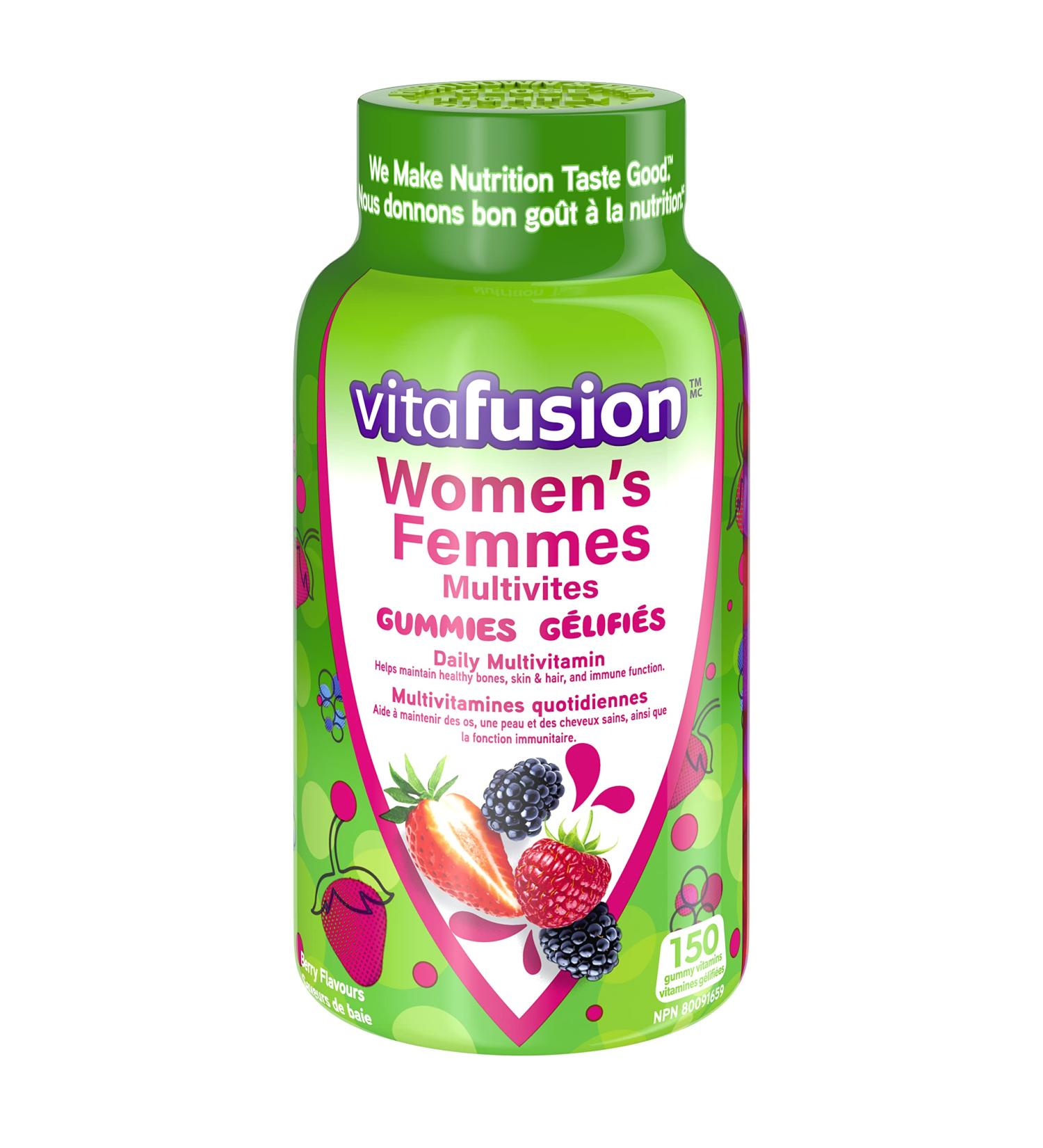 Vitafusion Women's Multivitamin Gummies Daily Multivitamin Healthy Metabolism Immune Support Hair Skin & Nails Osteoporosis 150 Count 2.5 Month Supply Packaging May Vary - Buy Online on GoSupps.com
