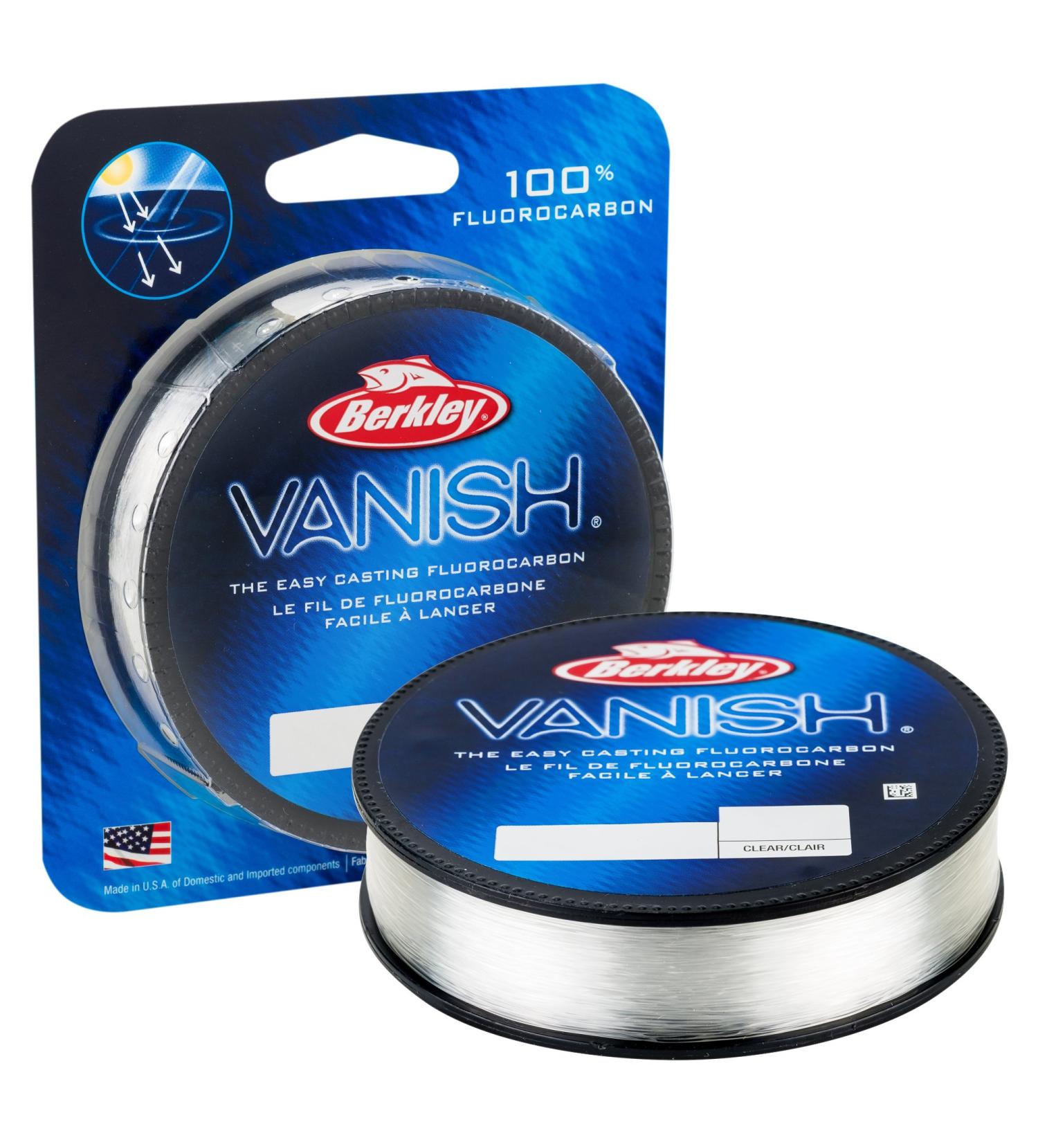 Berkley Vanish Fluorocarbon Fishing Line/Leader Material 250 Yards Clear - 8lb Strength - Buy Online on GoSupps.com