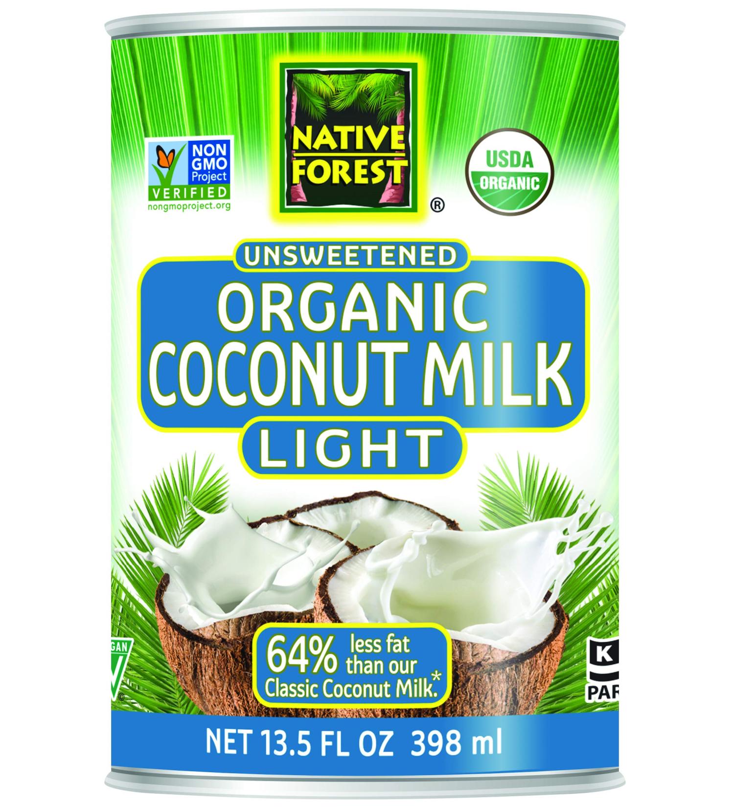 Native Forest Organic Light Coconut Milk Reduced Fat 13.5oz Cans - Pack of 12 | Organic, Dairy-Free, Gluten-Free - Buy Online on GoSupps.com