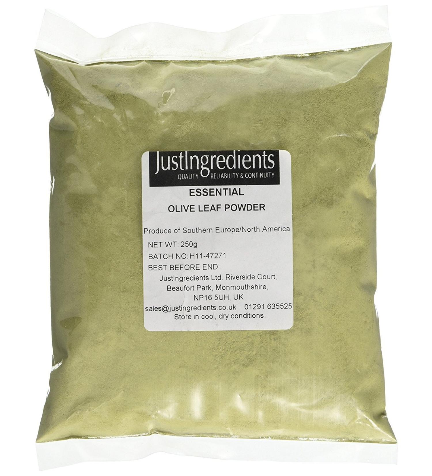 JustIngredients Essential Olive Leaf Powder 250 g - Pack of 3 - Buy Online on GoSupps.com