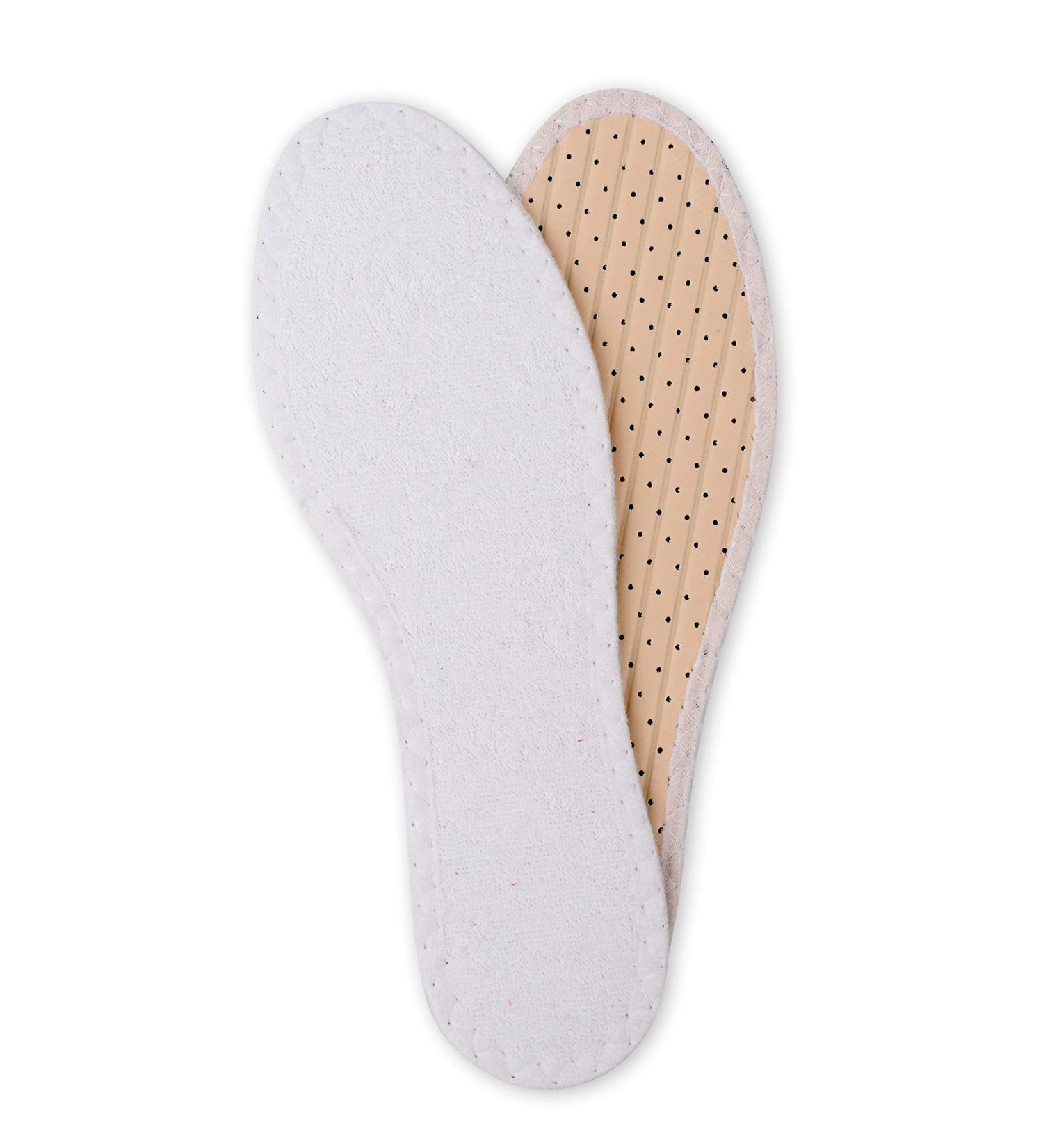 Tacco Summer Shoe Insoles Inserts - Fluffy Terry Cloth & Charcoal Odor Control - Hand-Washable - Men Women - 38 EUR/US L7 - Buy Online on GoSupps.com