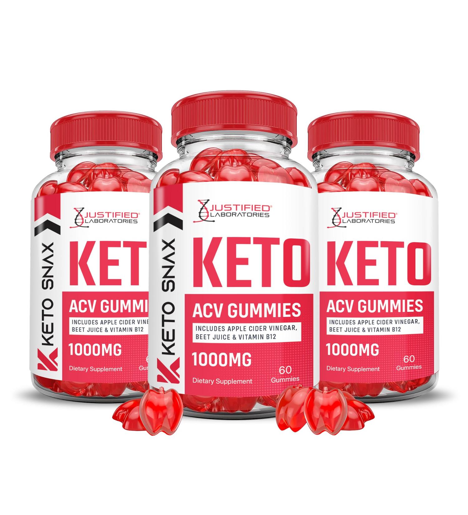(3 Pack) Keto Snax Keto ACV Gummies Advanced Formula 1000MG Keto Snax Keto Gummies Apple Cider Vinegar Formulated with Pomegranate Beet Juice Powder B12 Vegan Non GMO 120 Gummys 60 Count (Pack of 3) - Buy Online on GoSupps.com