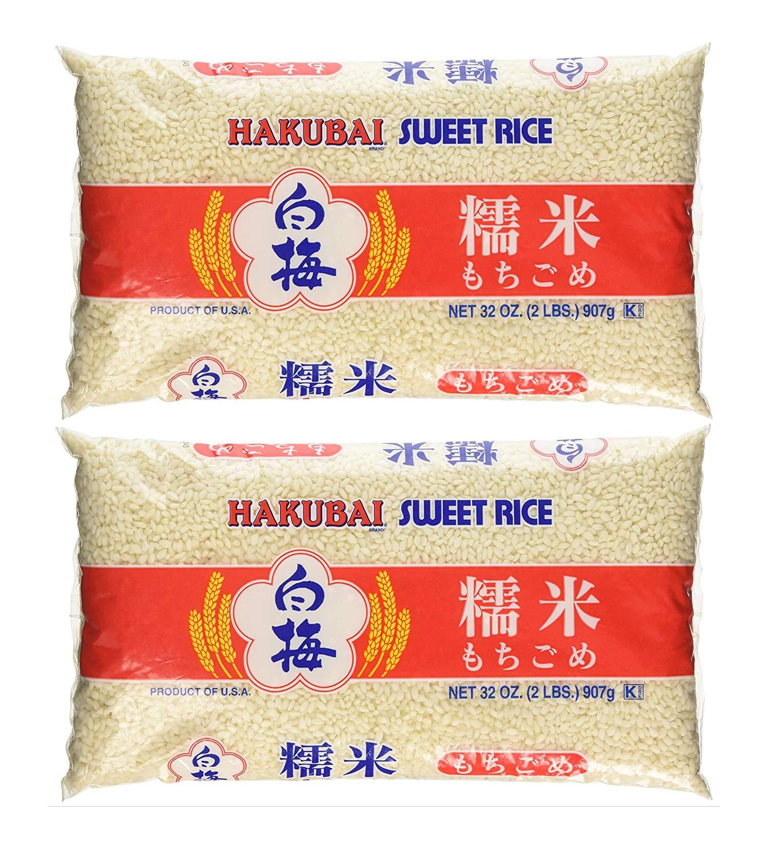 Hakubai Japanese Sweet Rice - 2 Lbs (2 Pack) for Mochi Gome | Glutinous & Delicious | 4 Lbs Total - Buy Online on GoSupps.com