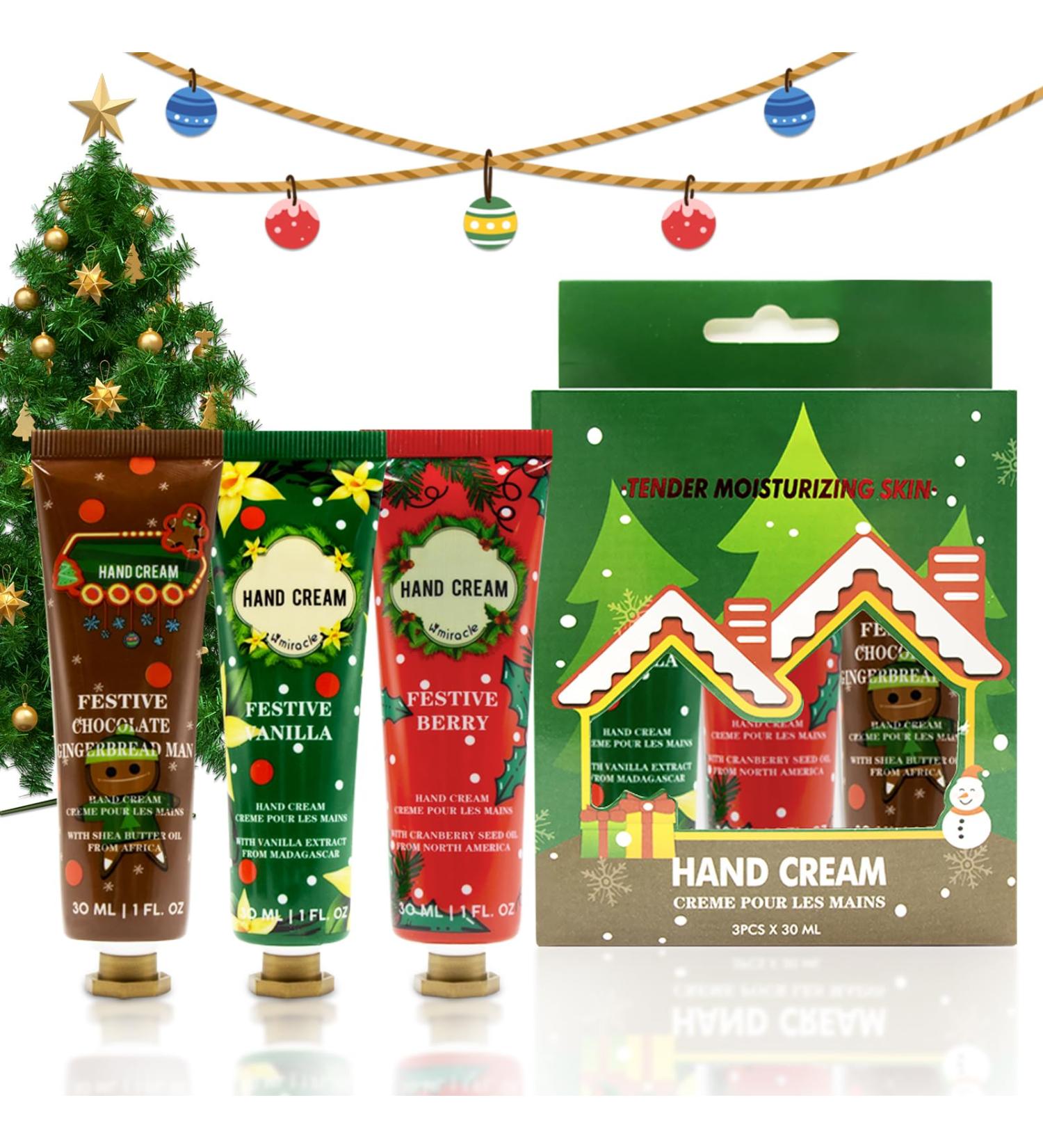Christmas Hand Cream Set - 3x30ml Gift for Men Women & Friends | Ideal for Cracked Hands - Buy Online on GoSupps.com