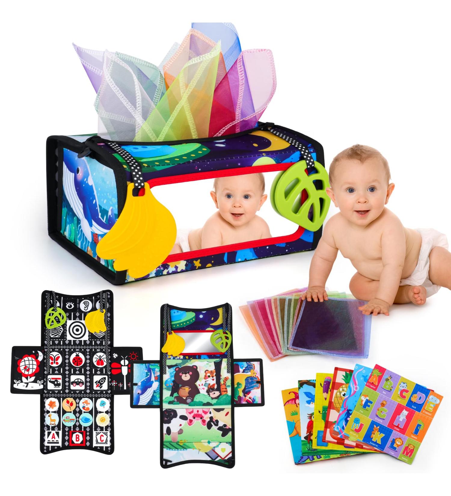 Shop Nicknack Baby Mirror Toys | Foldable Prone Position Toys & Montessori Crackling Book for 6-12 Months - Buy Online on GoSupps.com