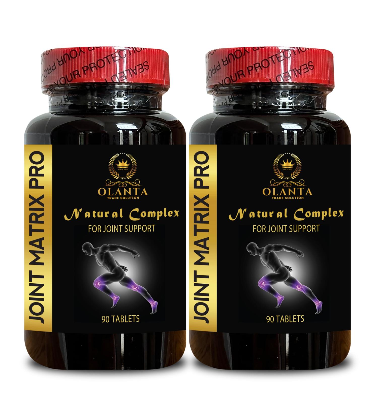 Joint Matrix PRO Natural Complex - Supports Joint Cartilage Health Vitamin B6 Glucosamine Chondroitin Joint Health Supplement Immunity - 2 Bottles 180 Tablets - Buy Online on GoSupps.com