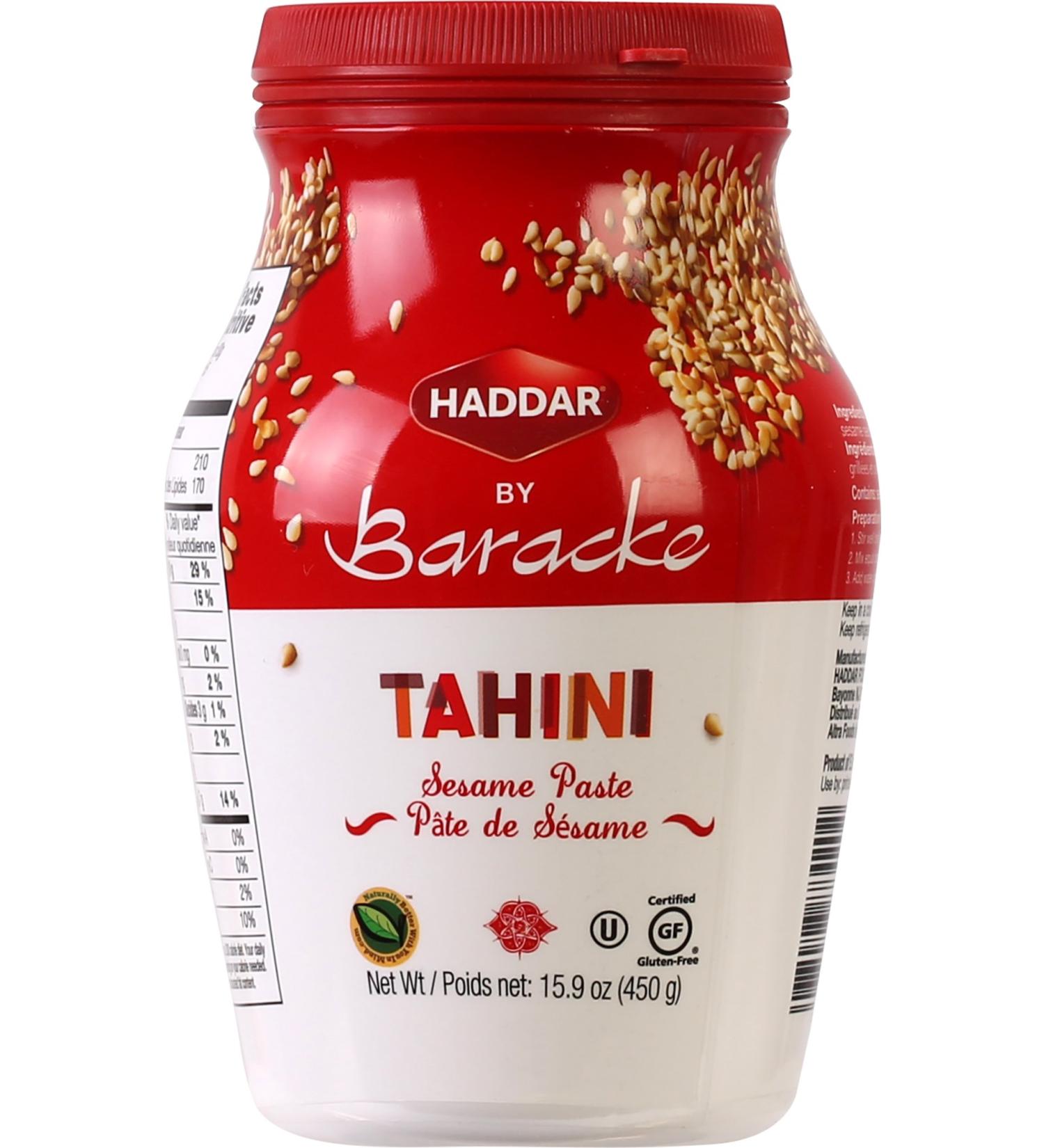 Haddar by Baracke 100% Pure Ground Sesame Tahini 15.9oz - 1 Pack - Buy Online on GoSupps.com