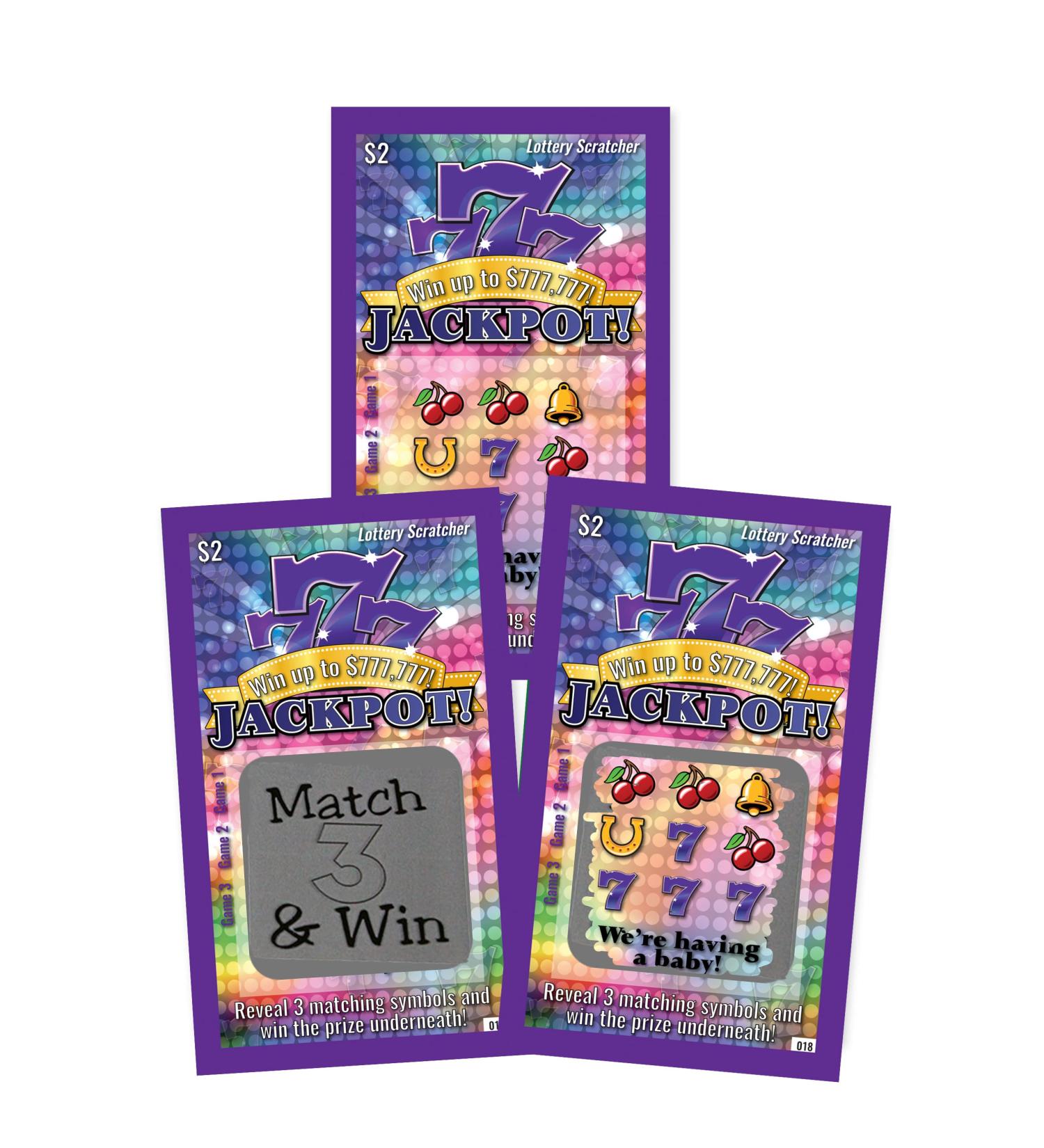 Buy My Scratch Offs: 5 Adult Scratch Off Lotto Cards | Fun Pregnancy Announcement - Triple 7s Jackpot - Buy Online on GoSupps.com