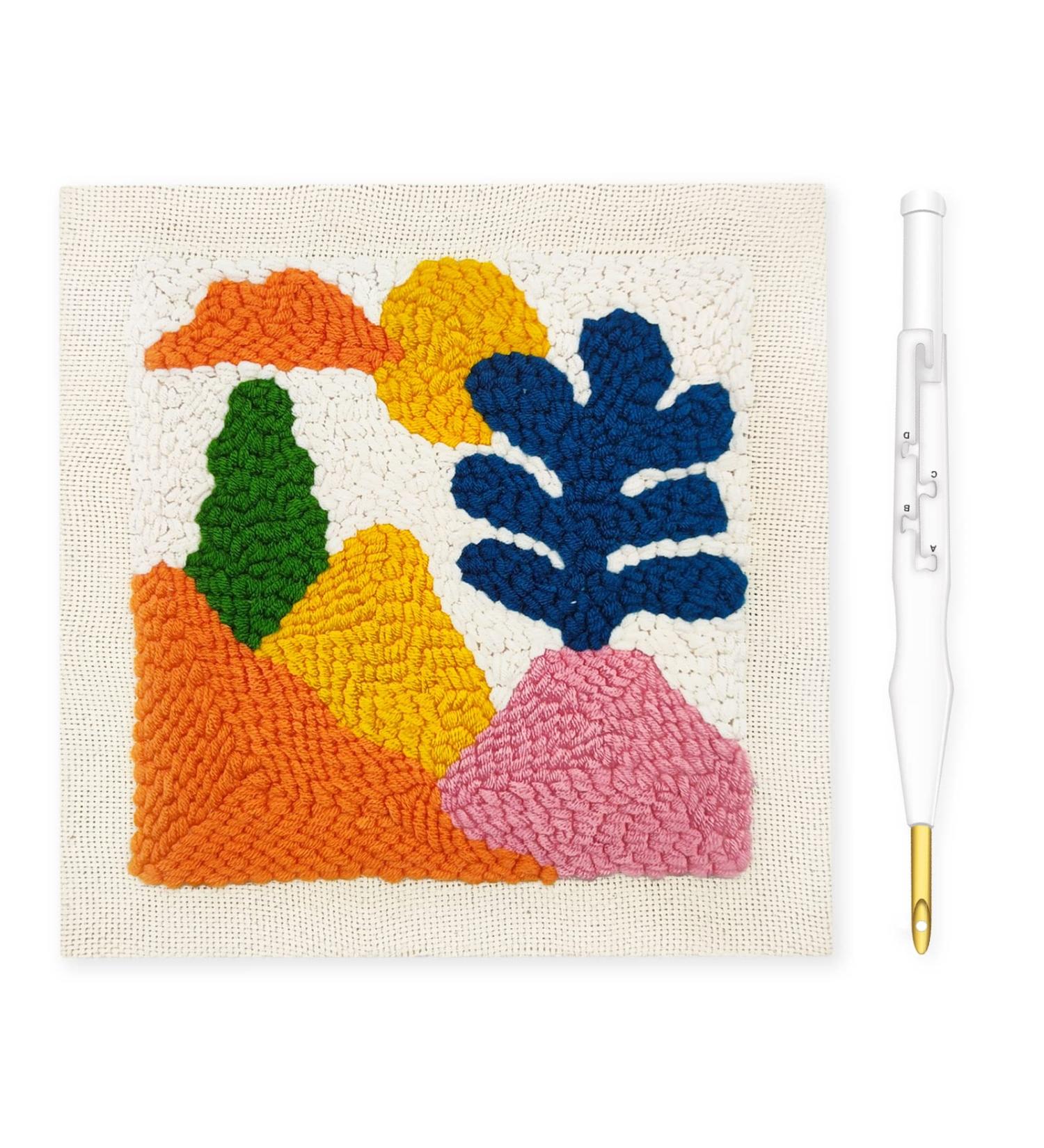 HAND U JOURNEY Landscape Punch Needle Kit/Rug Yarn Hooking Beginner Kit 9.4''x9.4'' - Adjustable Punch Pen for Kids & Adults - Craft Gift - Buy Online on GoSupps.com