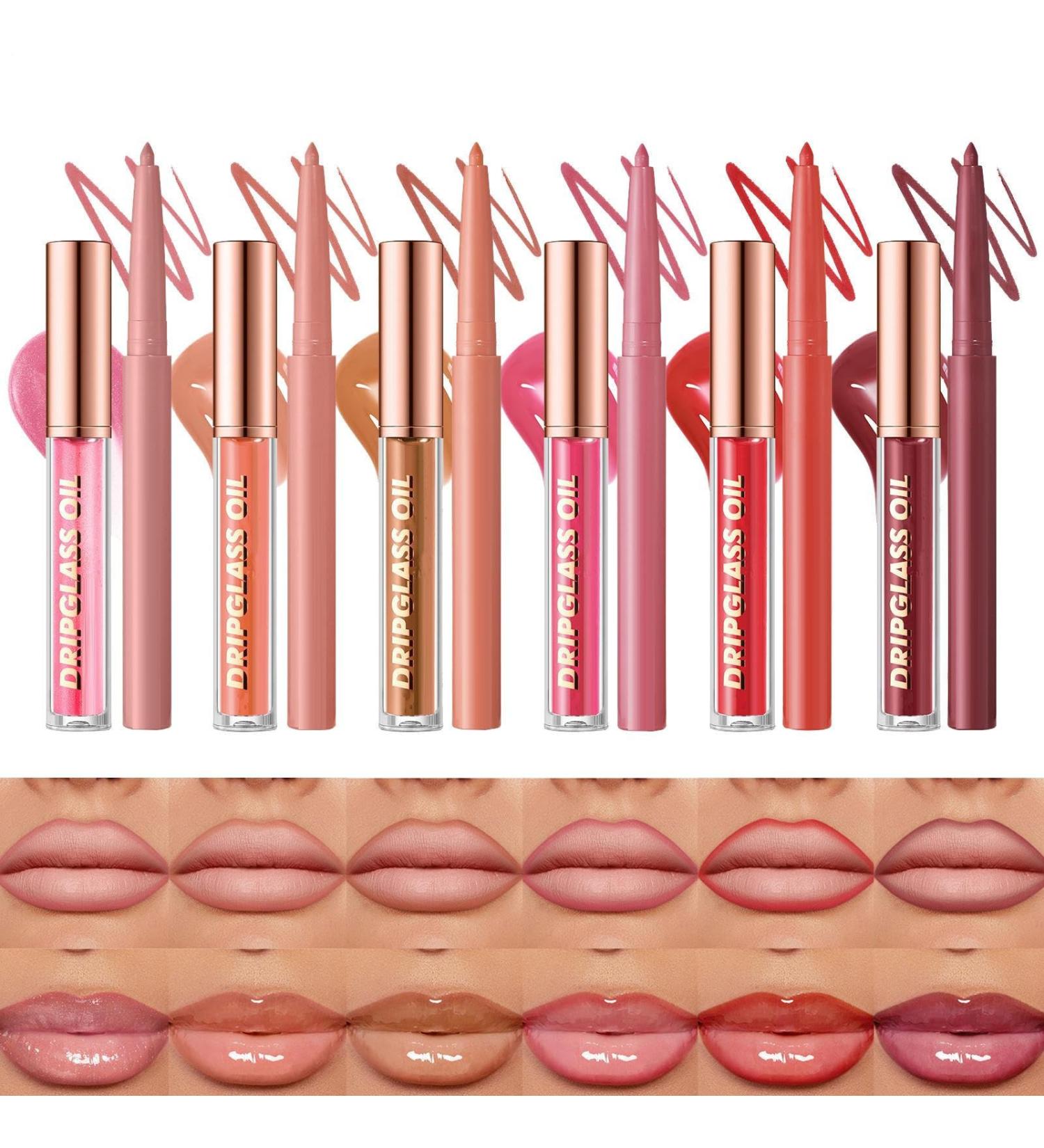  G n rique Lip pencil set lip pencil - natural moisturizing lipstick natural lipliner pencil and lip gloss for girls long-lasting lip moisturizer - Buy Online on GoSupps.com