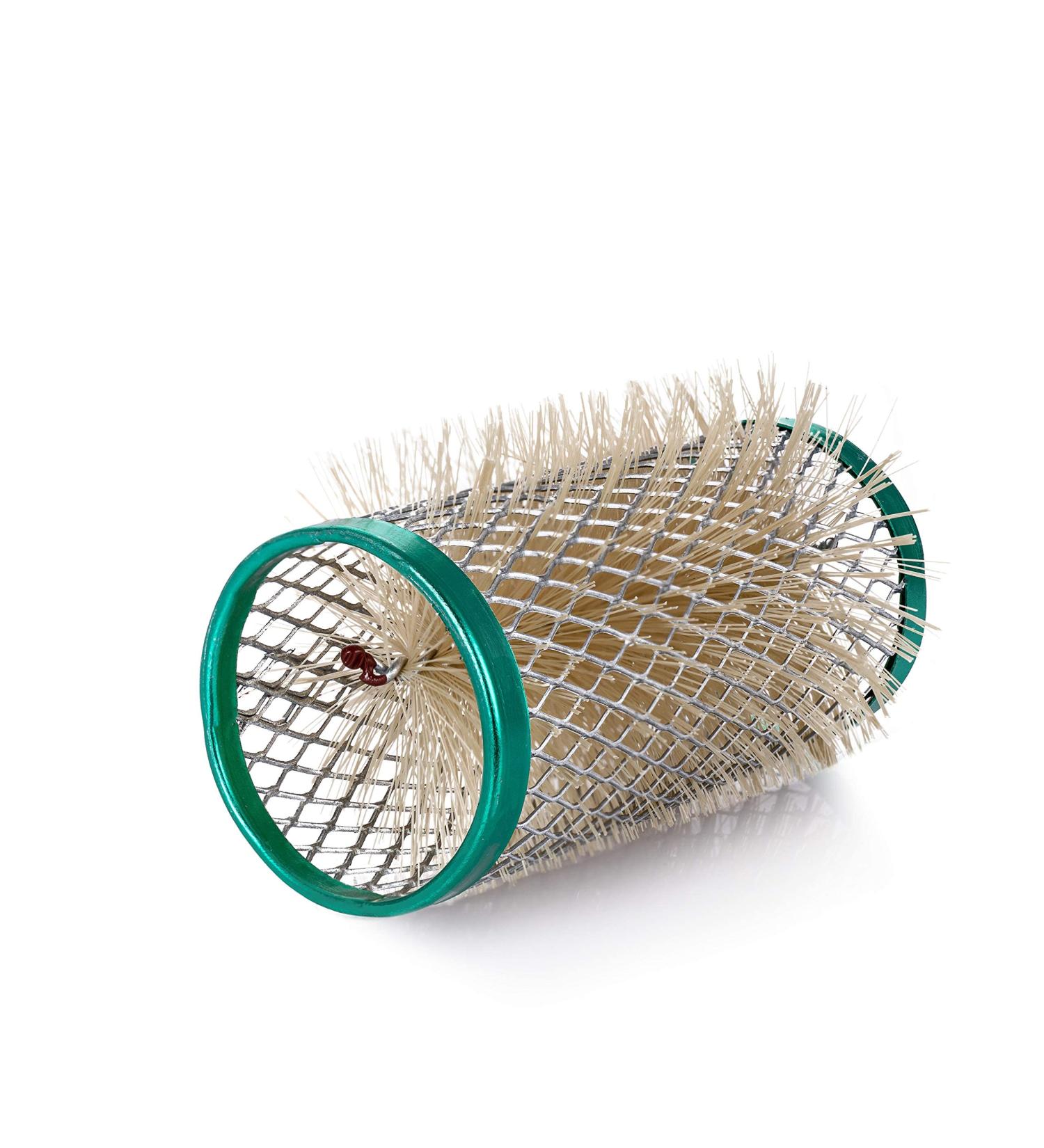 Ponik's Professional metal curlers wire curlers with bristles - 32 mm - 12 pieces - bristle curler set curlers green 32 mm