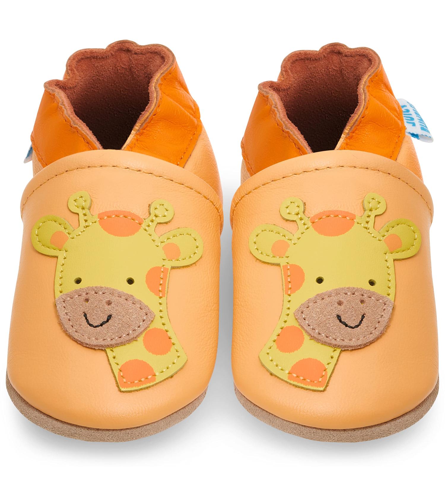 Soft Sole Baby Shoes for Girls & Boys | Leather Toddler Walking Shoes 18-24 Months - Jimmy Giraffe - Buy Online on GoSupps.com