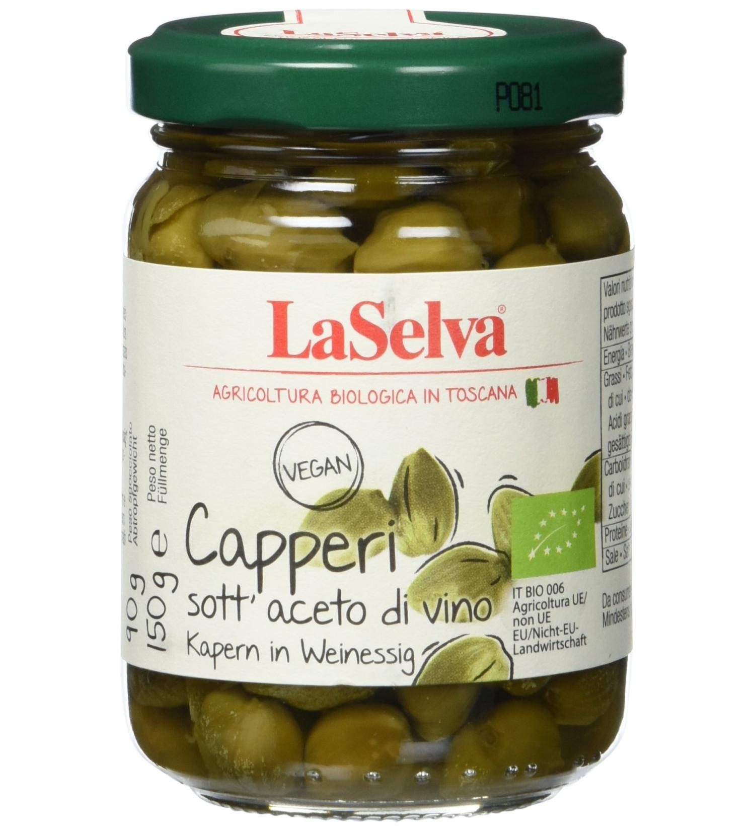 Buy La Selva Organic Capers in Vinegar 6 Pack (6 x 150g) | International Shipping Available - Buy Online on GoSupps.com