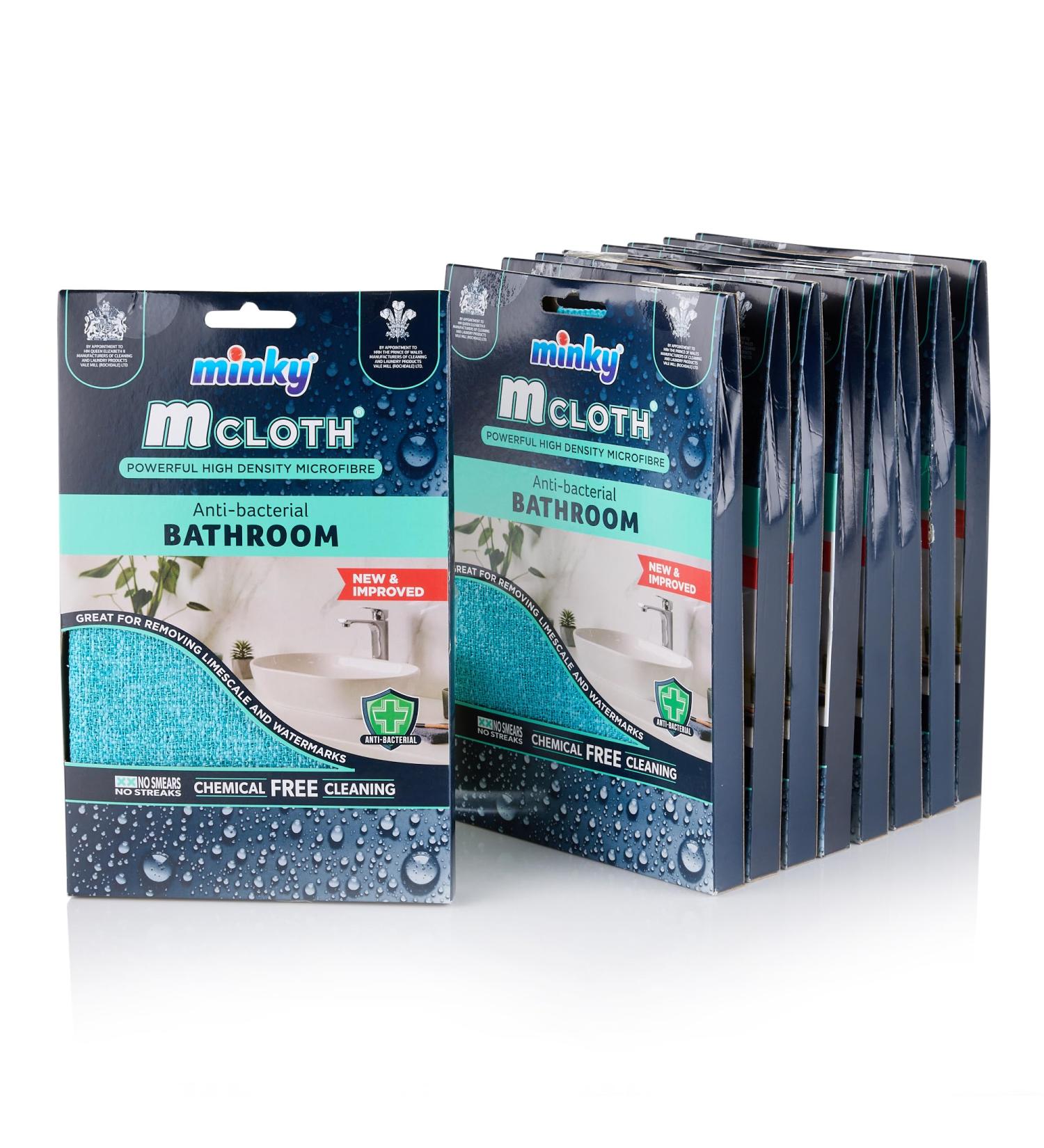 M Cloth Bathroom Pack of 9 Anti-Bacterial Protection Powerful High Density Microfibre With Non-Scratch Technology Dual Sided For Powerful & Effective Cleaning - Buy Online on GoSupps.com