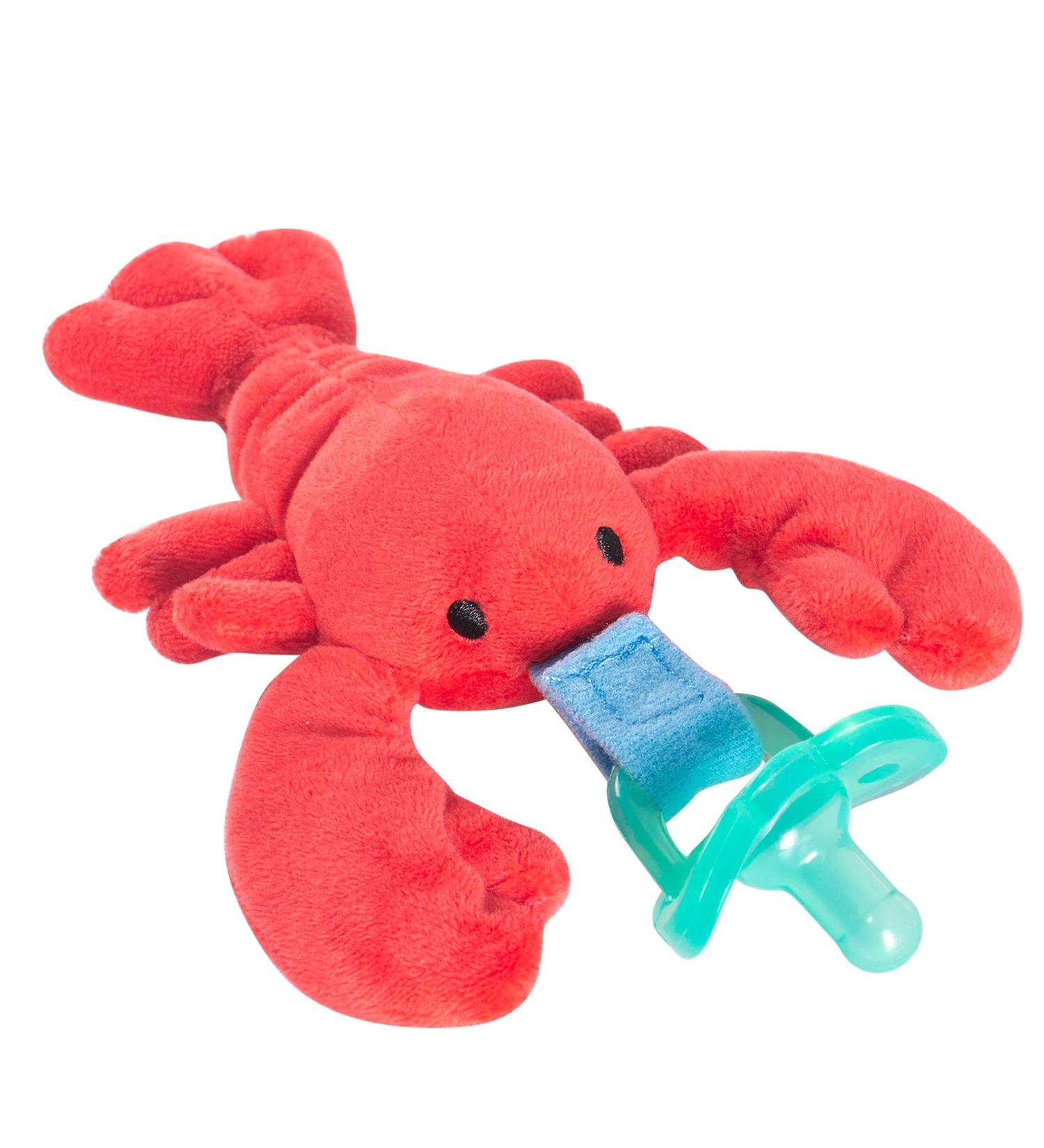 Baby Newborn Pacifier with Lobster Pacifier Holder - Soothie Infant Pacifiers - Ages 3-12 Months - Comfort Binky with Plush Toy - Buy Online on GoSupps.com