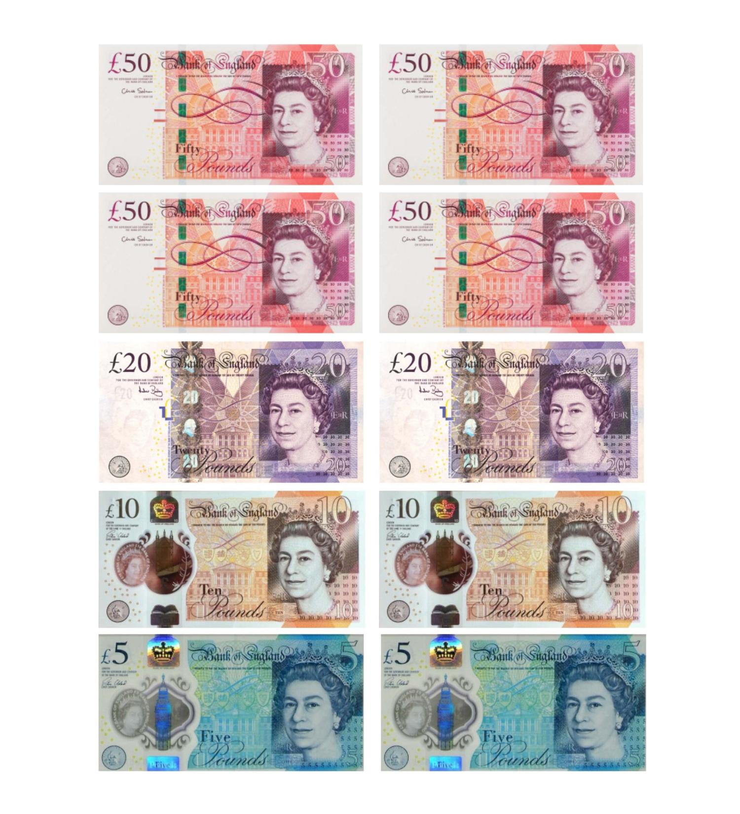  50 20 10 5 Pound Notes Mixed Pre-Cut Edible Money Wafer Rice Paper Cupcake Toppers Cake Decoration x 10 - Buy Online on GoSupps.com