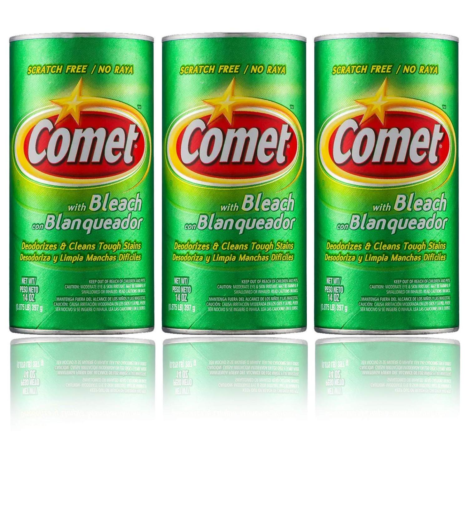 Comet Cleaner with Bleach Powder | Scratch-Free, 14 Ounce (Pack of 3)
