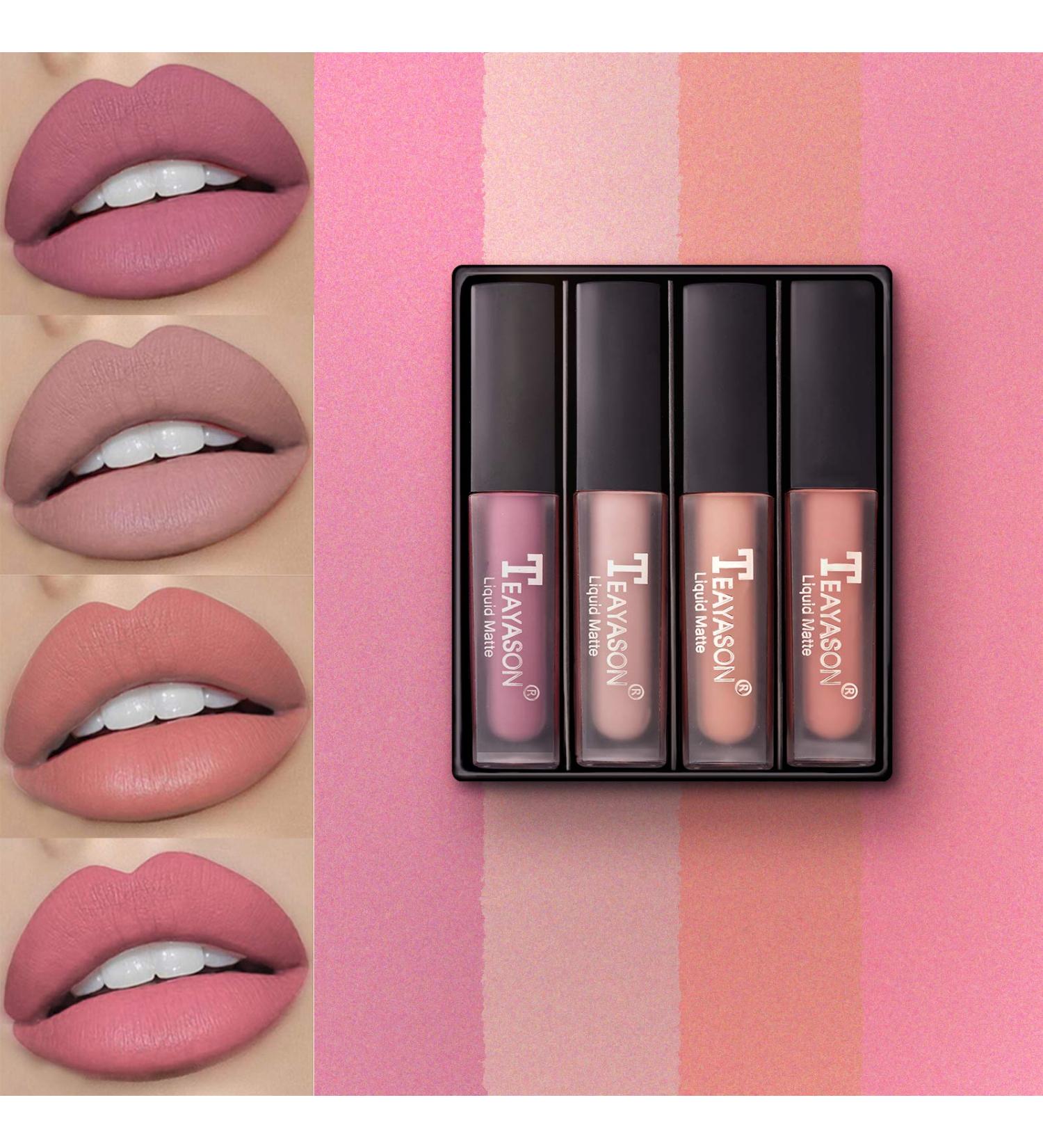 Mimore Matte Lipstick Gift Set - 4-Pack Long-Lasting Waterproof & Fashionable Colors - Smooth Plush Finish - Buy Online on GoSupps.com